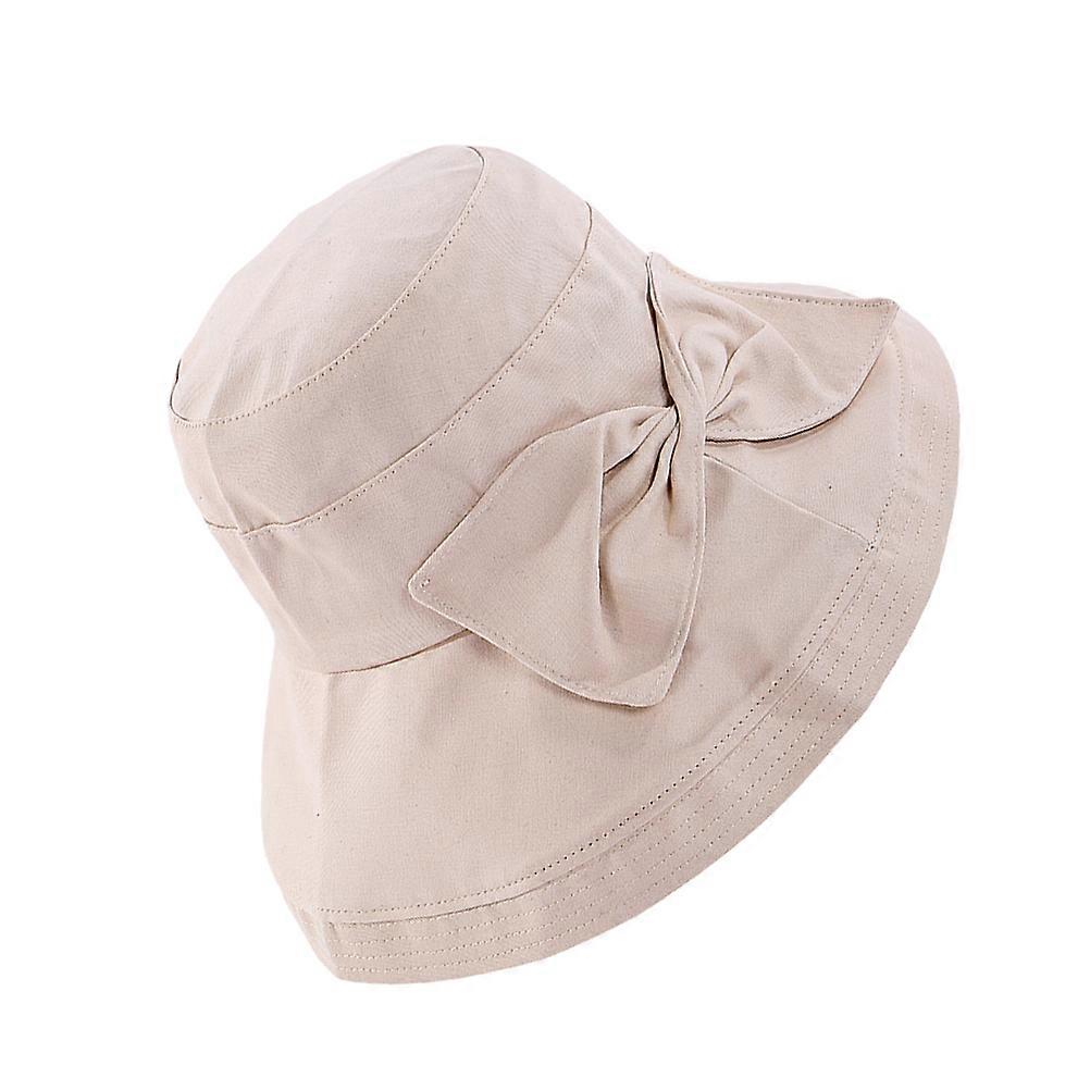 Wide Brim Outdoor Sun Fishing Hat Sun Blocking Hat Foldable Windproof Cotton Linen 30X12cm 1Pack