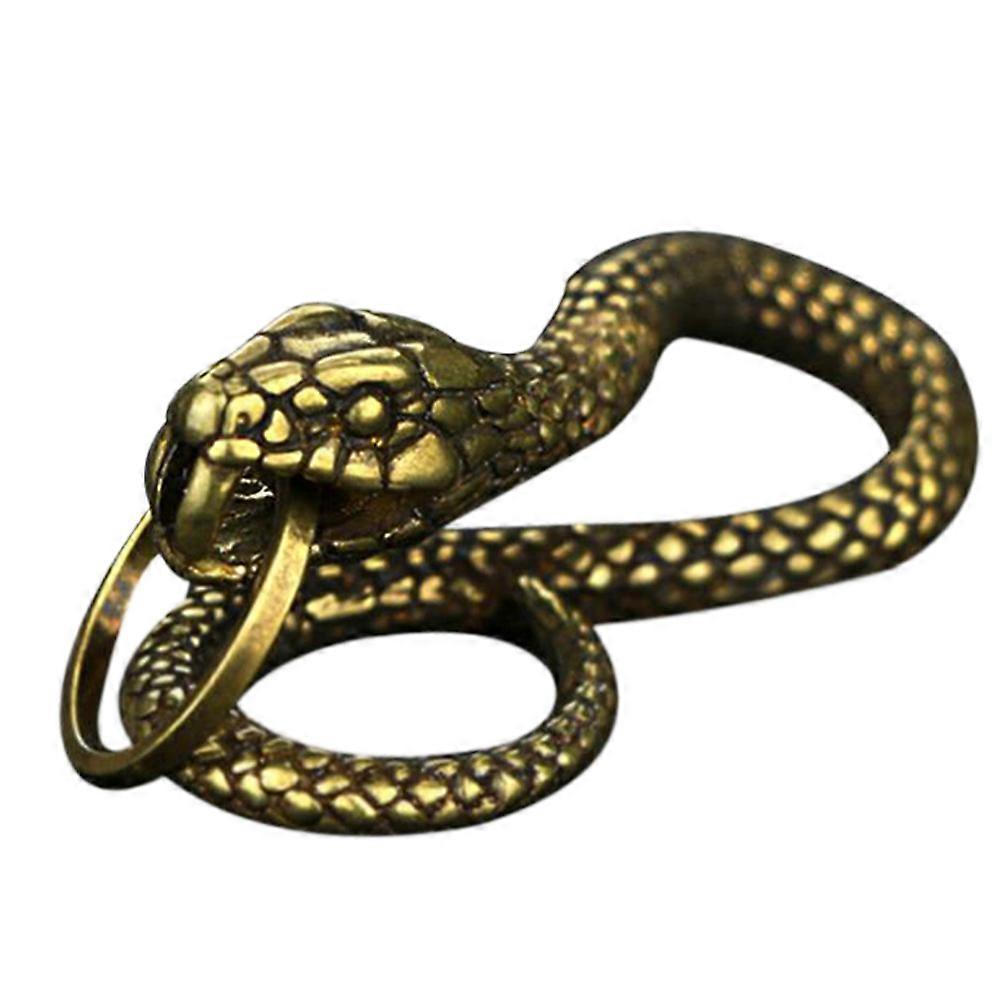 Chic Copper Snake Keychain Pendant Diy Key Ring Bag Pendant 5.6x2.2x2cm 1Pc