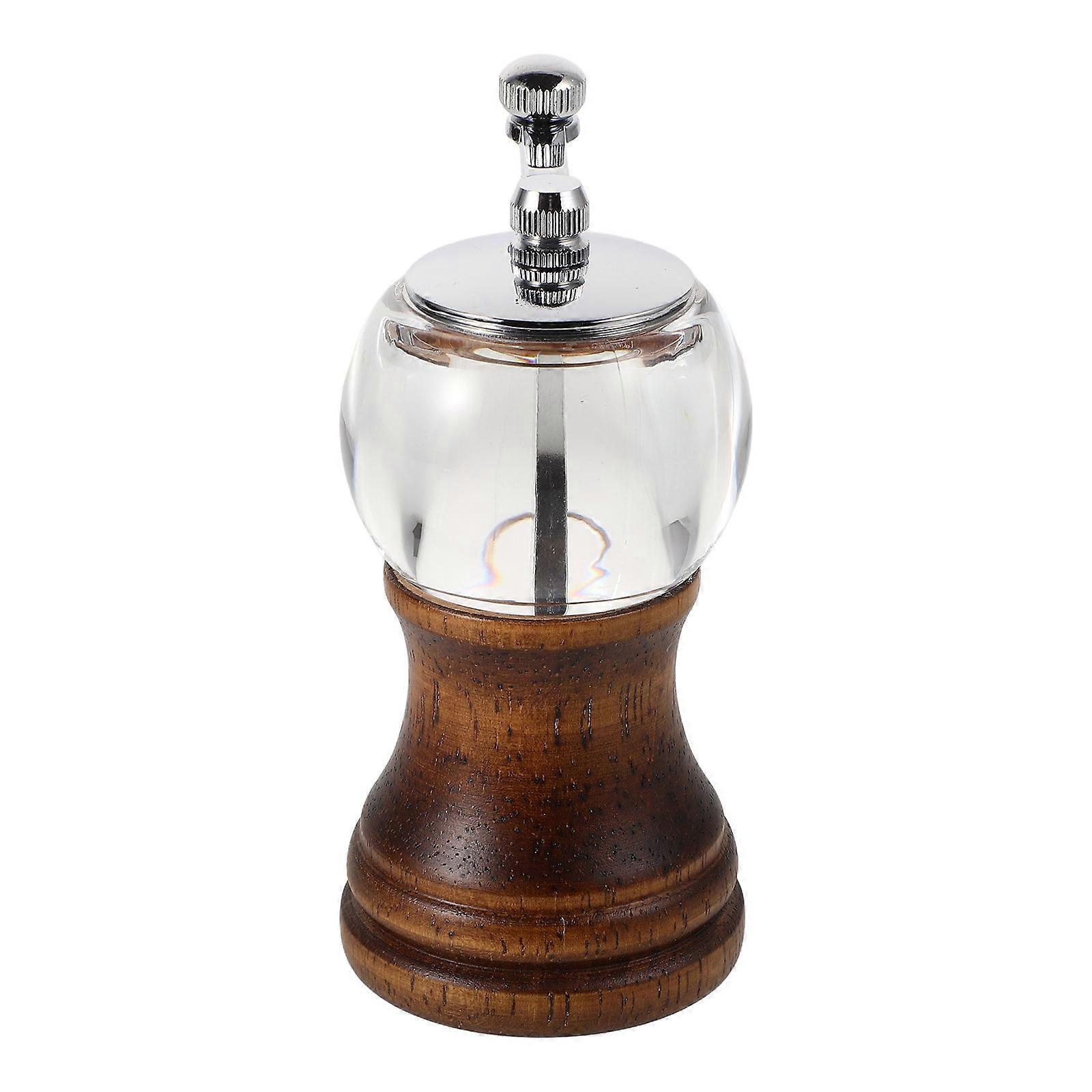 Hand Crank Pepper Mill for Barbecue Adjustable Grind Size Portable Design 1Pack