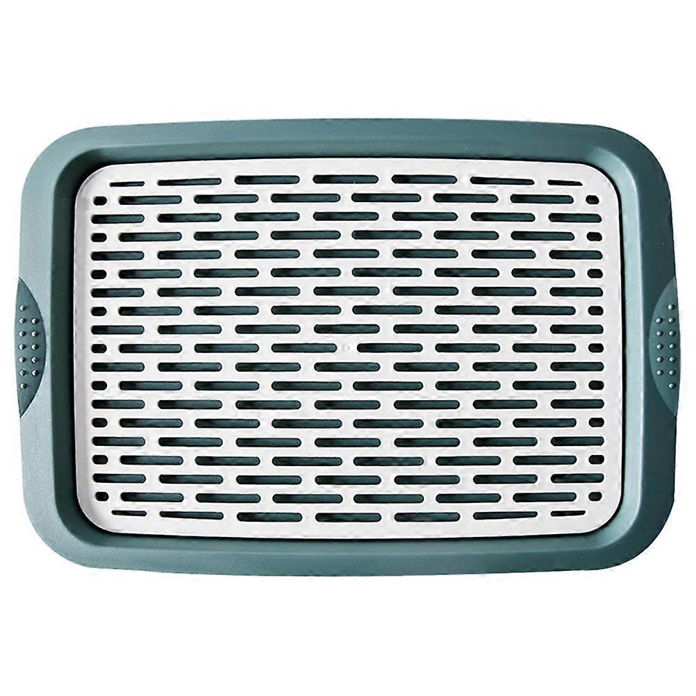 Fruit Serving Tray with Drain Basket for Storage Use in Green 1pc Double Layer Design