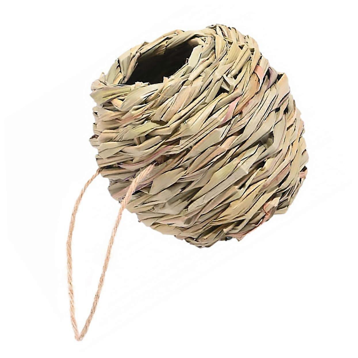 Bird Nest Set for Hanging - Natural Grass Birdhouse, Goose Stock Window Feeder, Nesting Place for Outdoor Use