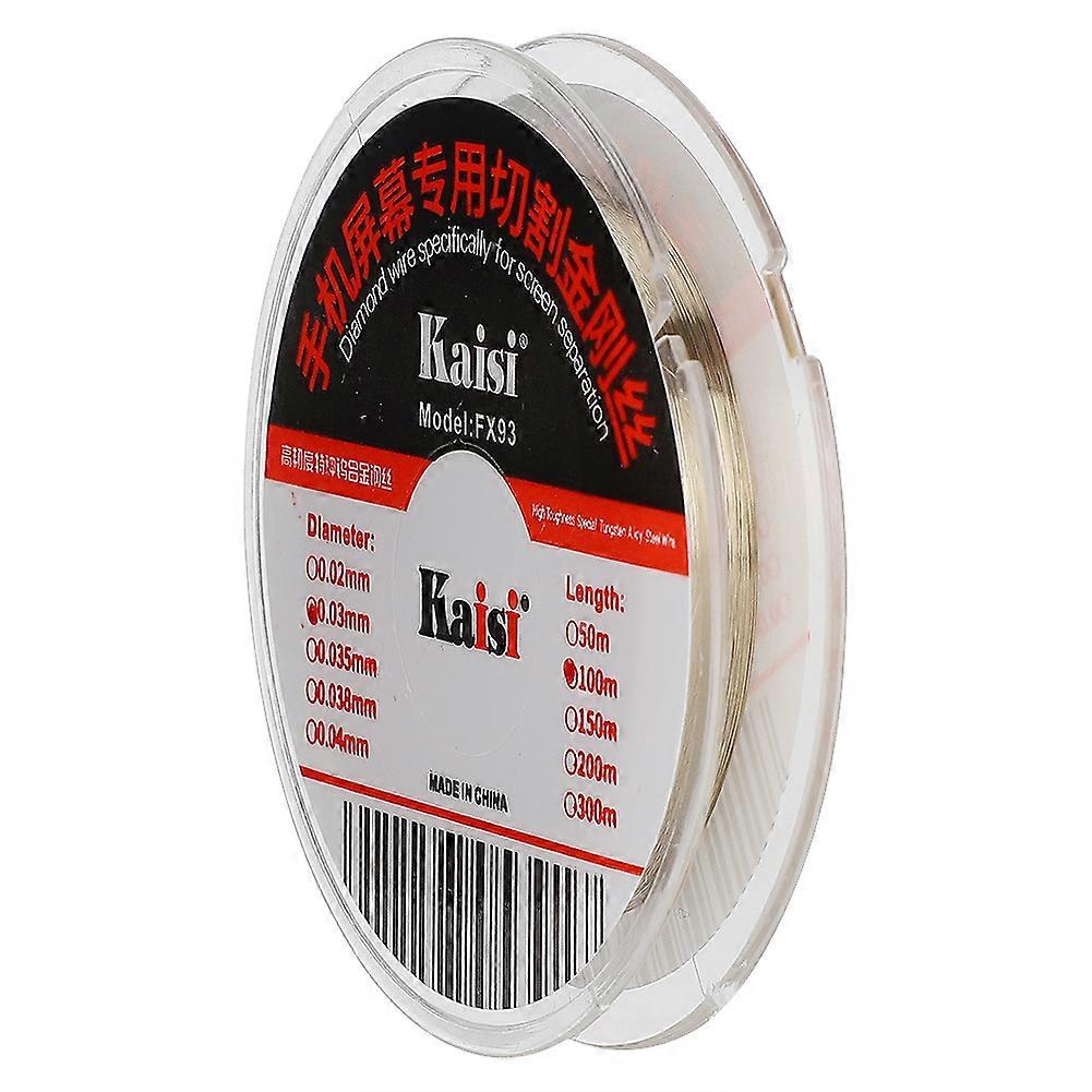 0.03mm special alloy steel wire for mobile phone screen, length 100m
