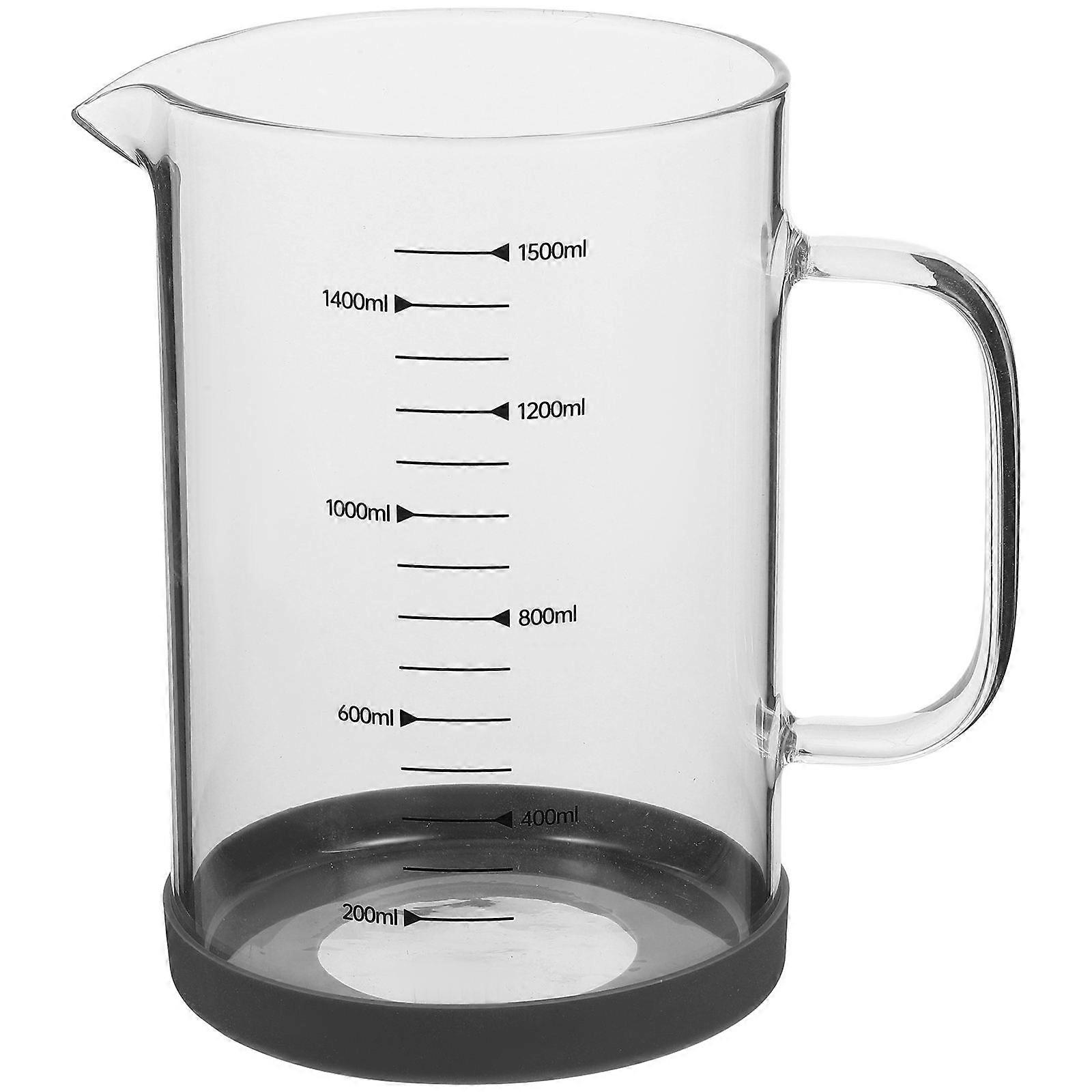 Coffee Measuring Cup with Handle for Office Use 1500ml Graduated Milk Cup Baking Tool 1Pack