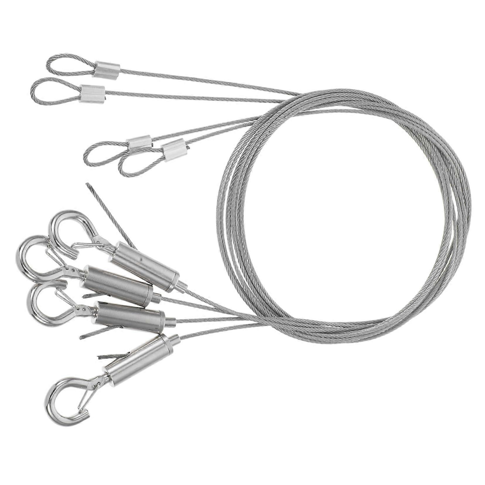 Pack of 4 Metal Wire Hooks Hanging System for Home Gallery for Wall Art Picture Frames Easy to Install Hardware Kit