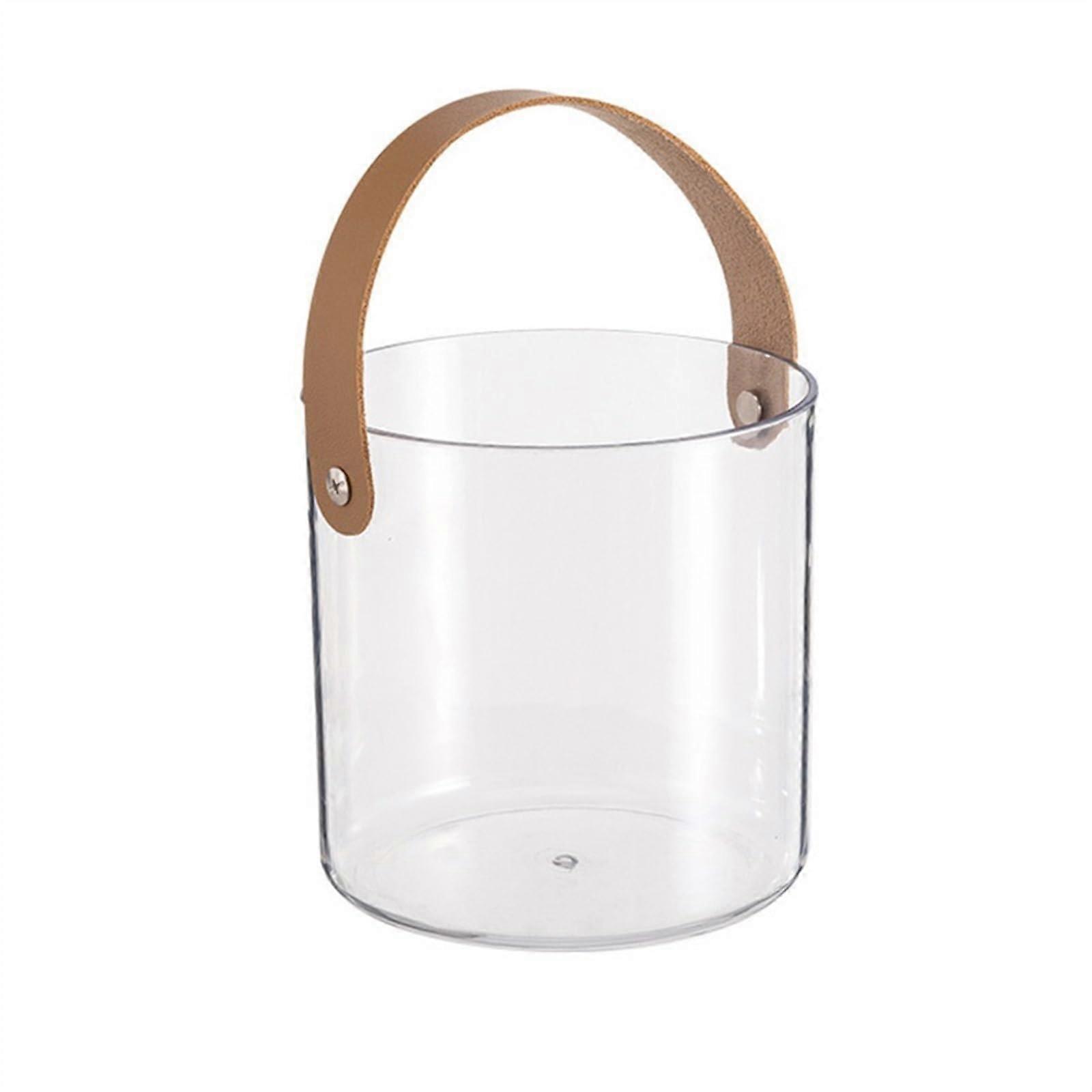 Ice Bucket, Transparent Acrylic Beverage Tub, Large Fruit Tray, Home Bar, Portable Ice Cube Container