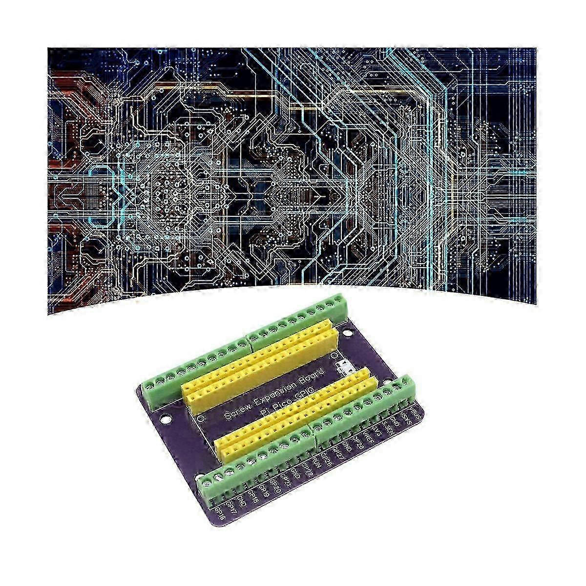 GPIO-udvidelseskort til Raspberry Pi PICO med terminal GPIO-interfacemodul og indbyggede han- og hunben (forloddet)