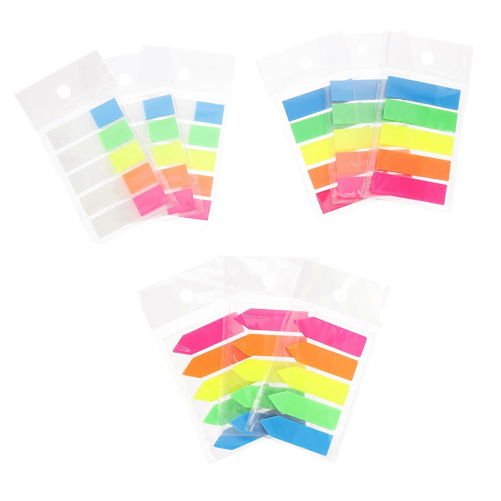 Sticky Memo Pads Self-Adhesive Label Stickers Highlight Points Office Use 4.5X1.2cm 900Pcs