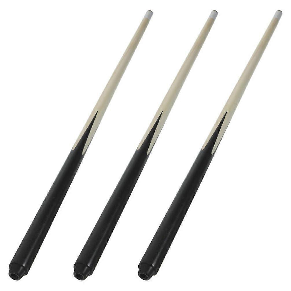 Pack of 3 's Wooden Pool Cue 48 cm Short Snooker Bar for Toddlers Beginners Lovers