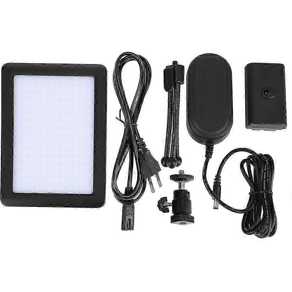 Dimmable Bi-color 6000k LED On-camera Video Light with Mini Tripod Mount (EU plug 110-240V)