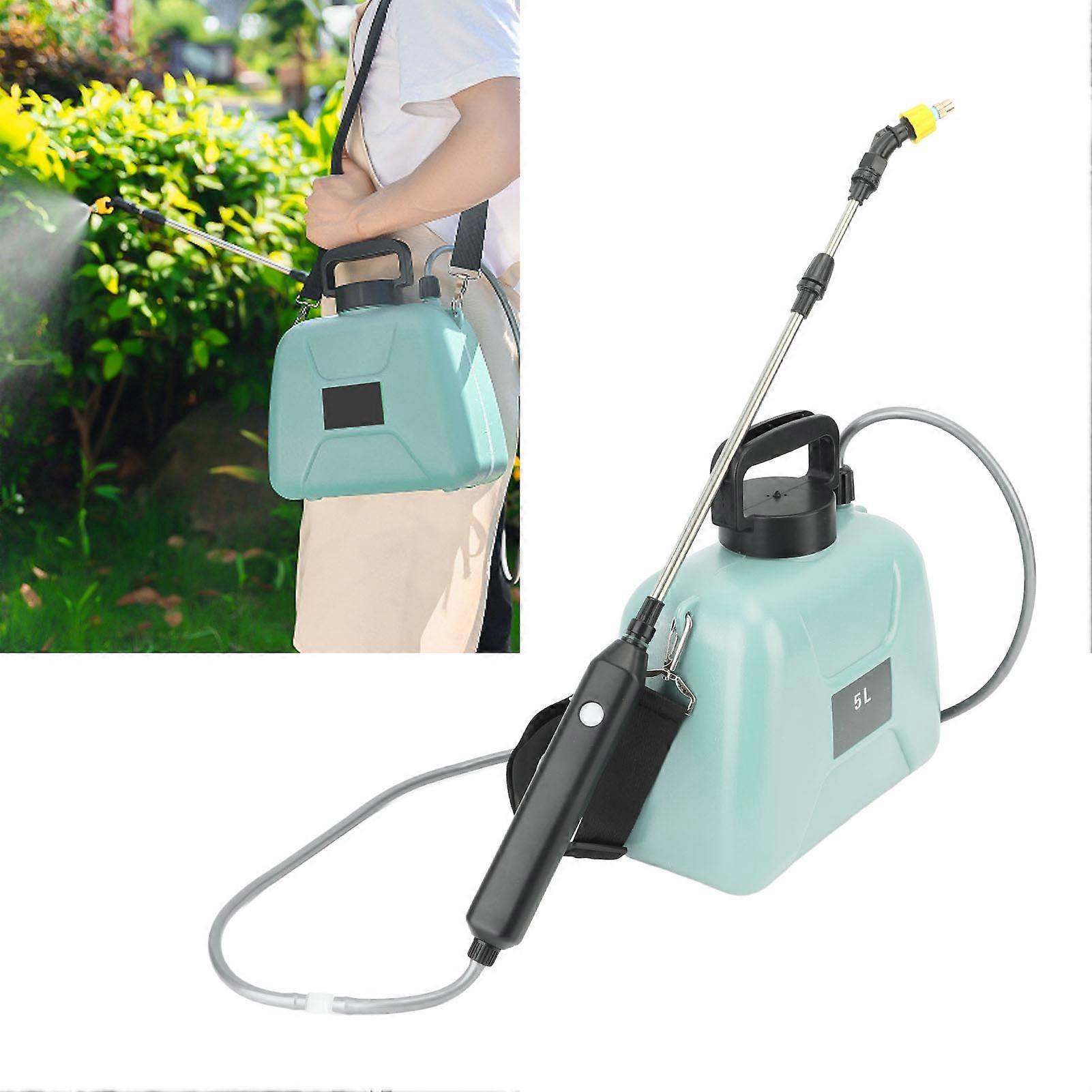 Electric Sprayer with USB Rechargeable Handle 2400 Mah Battery Powered Sprayer Handle for Home Lawn Blue 
