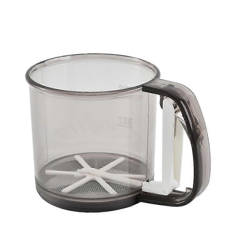 Convenient Hand-Held Flour Sieve Icing Sugar Sieve Baking Tool Translucent Brown