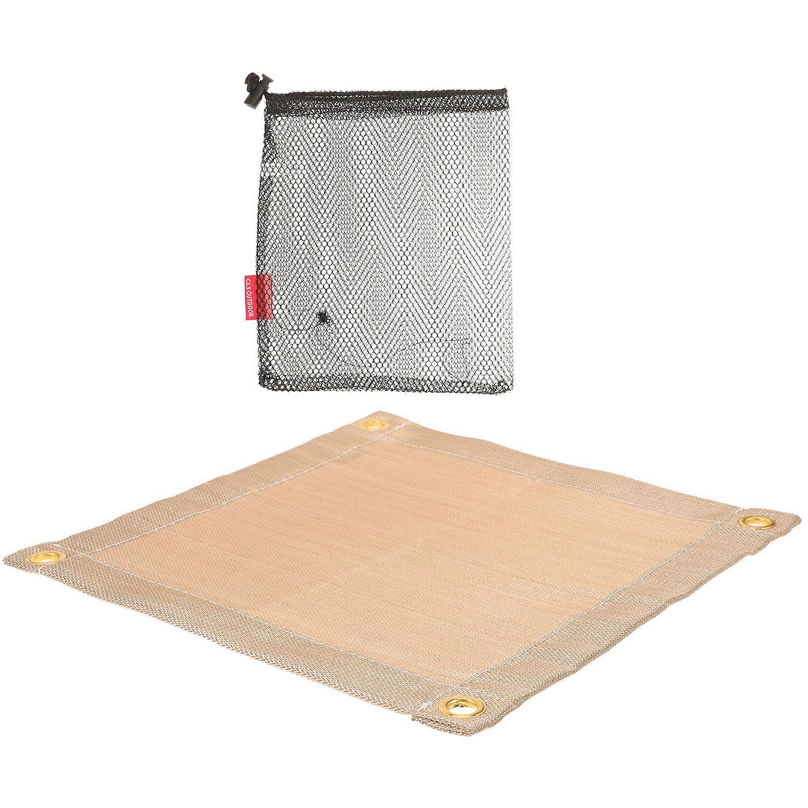 Outdoor Fireproof Blanket Fire Blanket For Fire Pit Flame Retardant 11.8×11.8×0.1in 1 Set