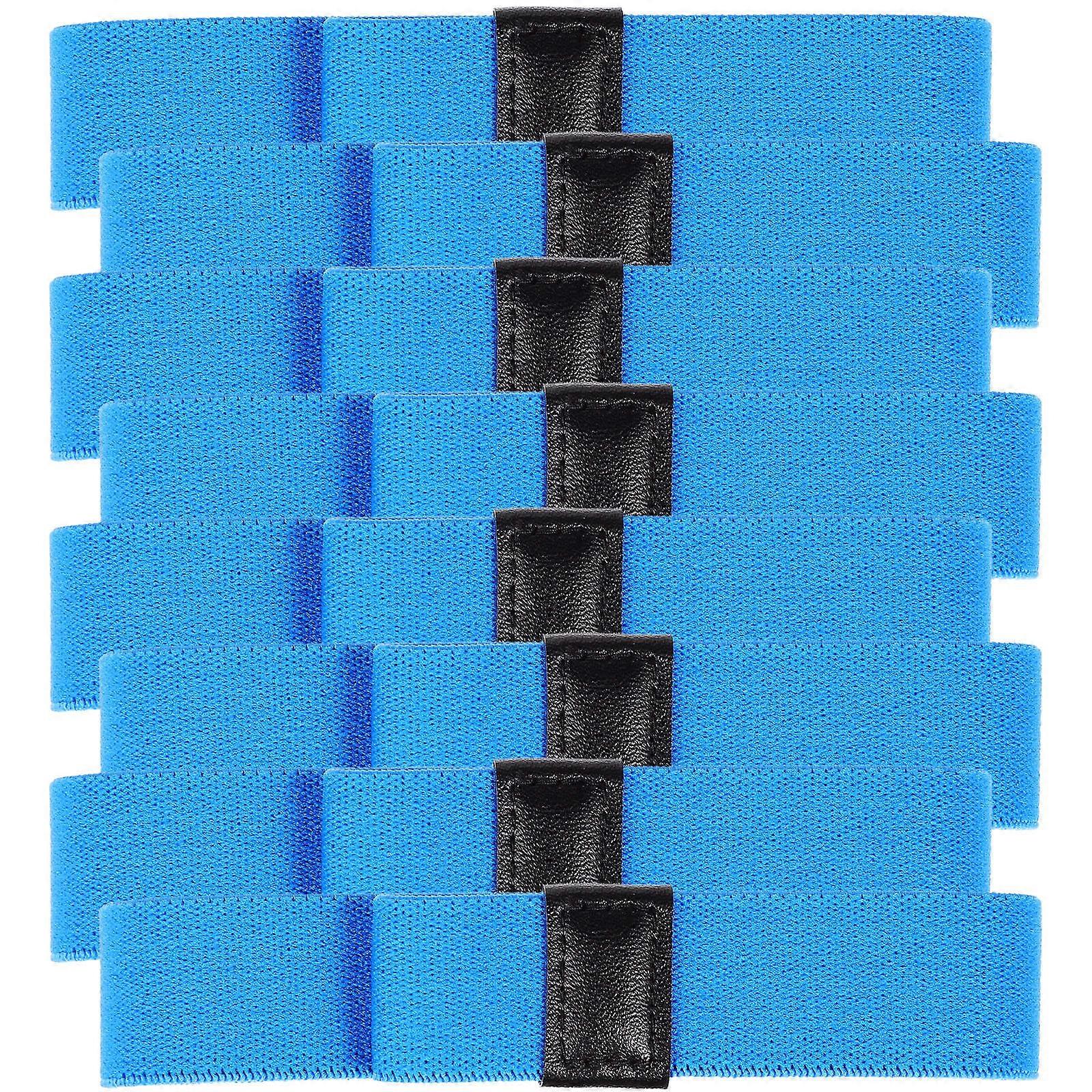 Fixing Band Straps Lunch Container Portable Reusable Polyester Blue 4.72X0.79X0.04in 8Pcs