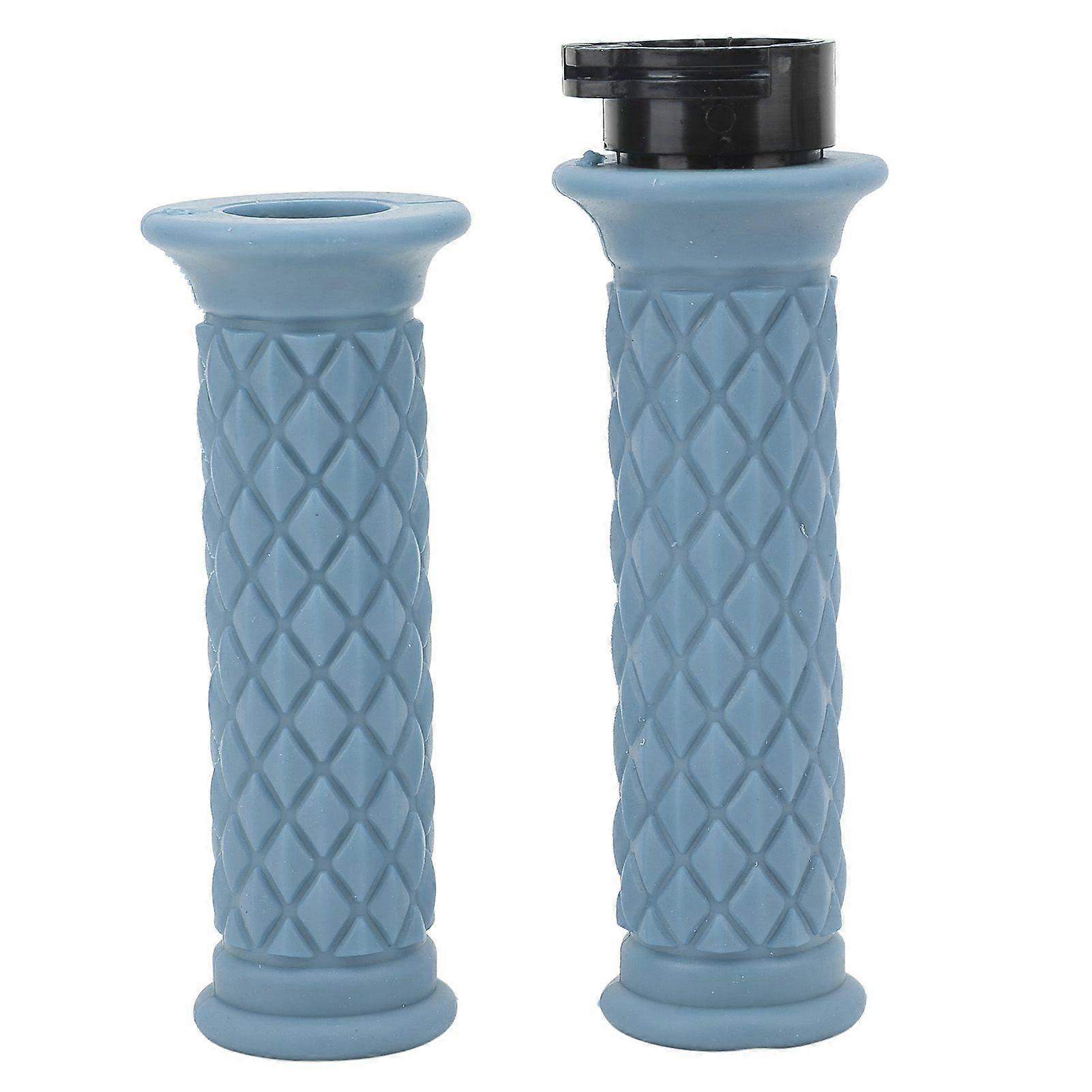 1 Pair Motorcycle Handle Grip 25mm Left Right Universal Throttle Handle Replacement for CBR600RR CBR1000RR Blue