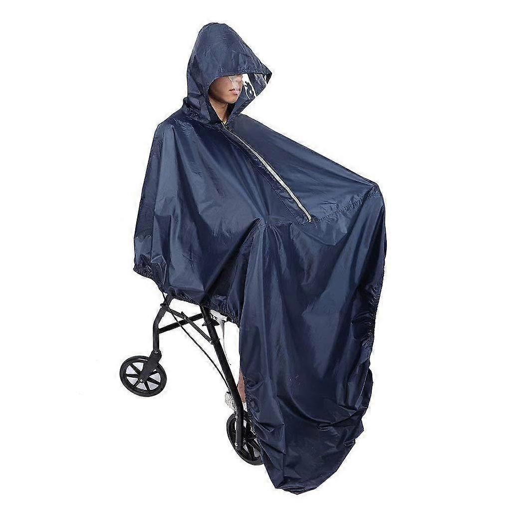 Reflective Waterproof Wheelchair Poncho Cape for Adults, One Size Fits Most, Durable PVC Material, Easy to Clean