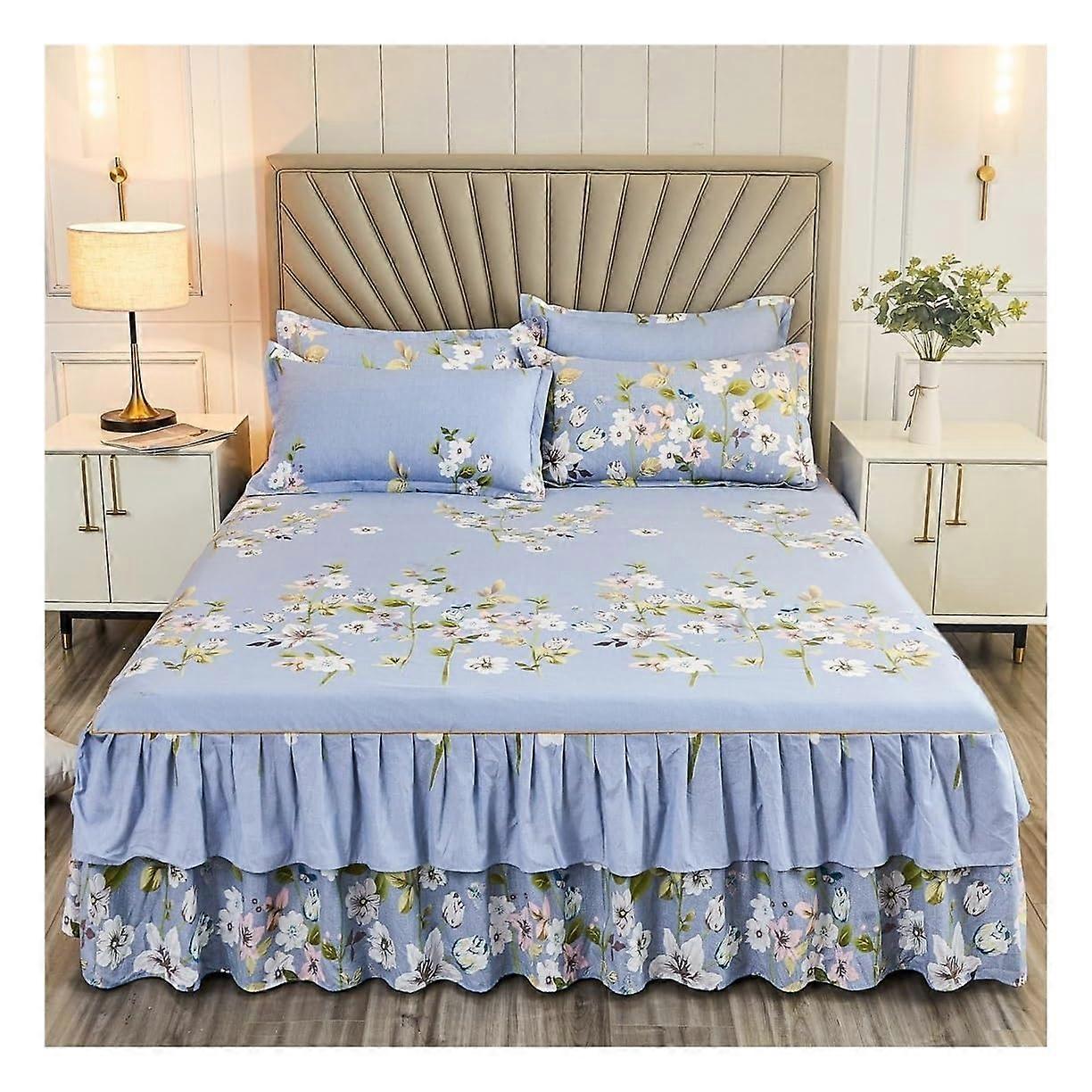 Printed Bedrock, Non-Slip Mattress Protector, Soft Skin-Friendly Bedding, 180x220 cm, One Piece