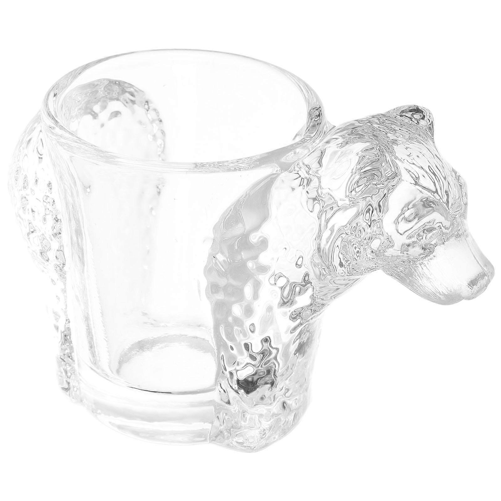 Glasses Clear Bear Shaped Versatile Use Glass 1Pack