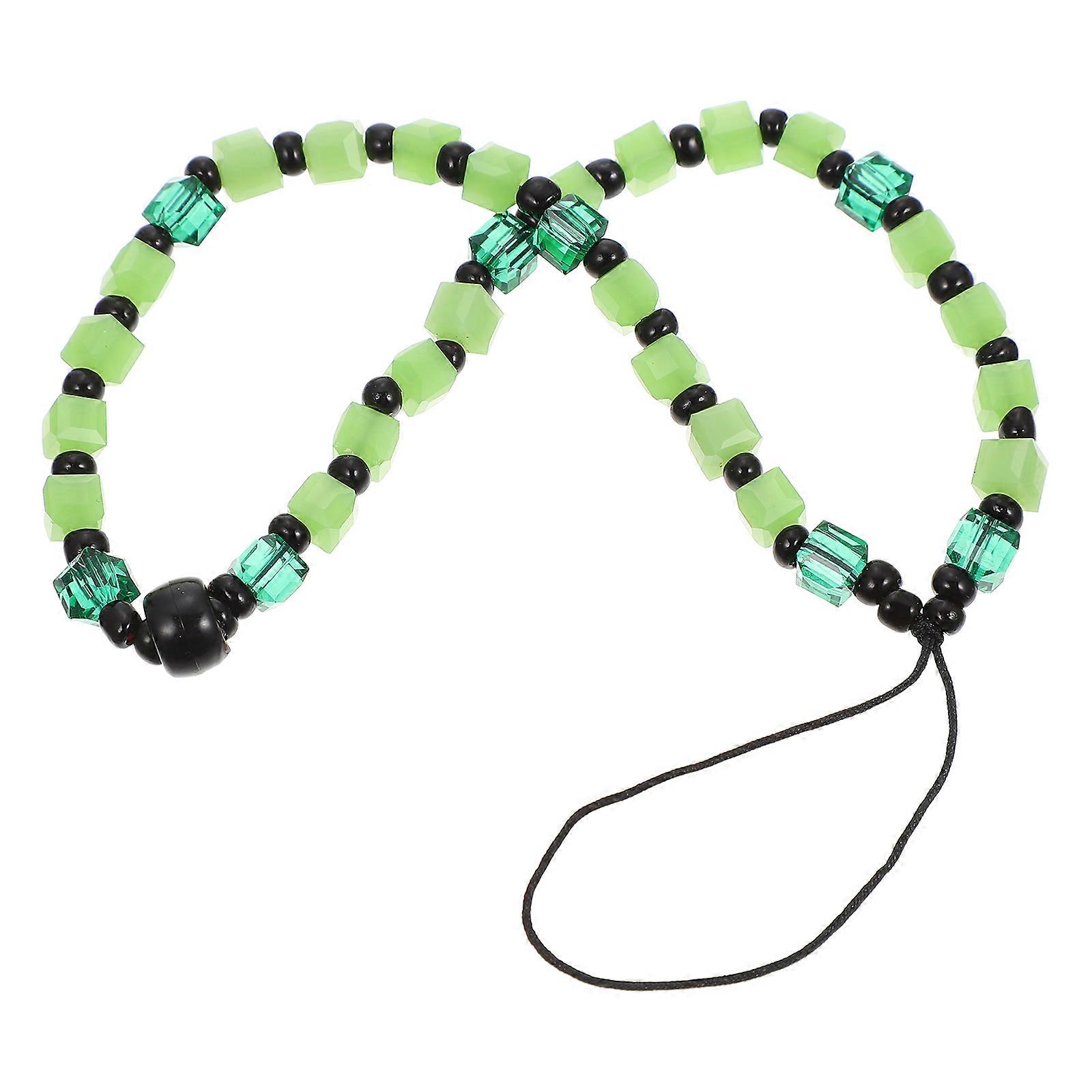 Phone Hanging Beads Chain Bohemian Style General Users Lightweight 1Set Decorative Green