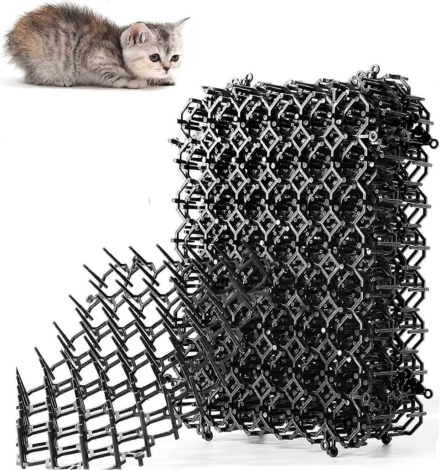 HG Spiked Cat Anti-Scale Mats, Set Of 12 Spiked Cat Anti-Scale Mats, Outdoor Cat Repeller