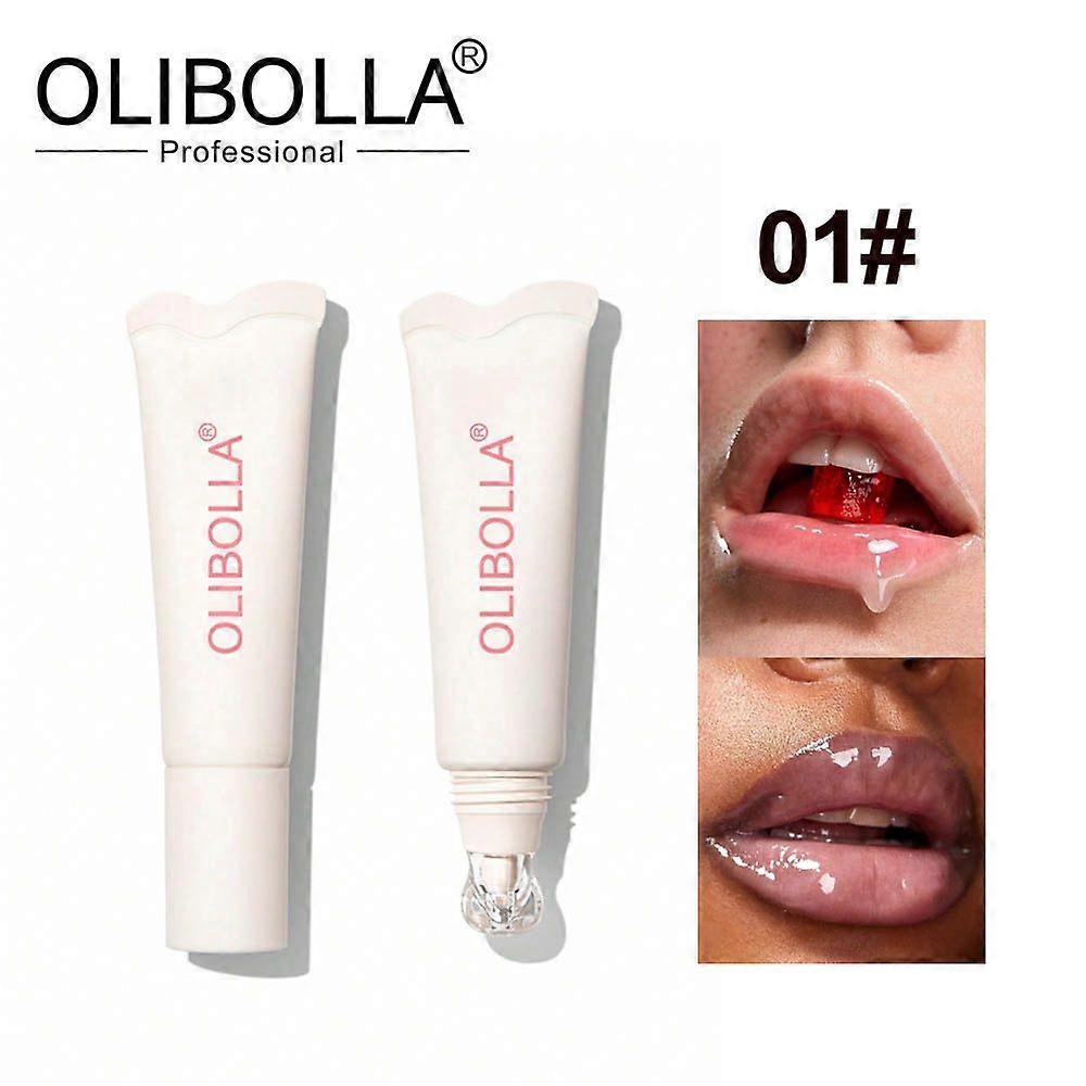 Crystal Glaze Moisturizing Lip Gloss Hydrating Jelly Long Lasting Waterproof Plumping Lip Gloss - Hydrating Tinted Lip Balm, Glossy Lip Butter Balm