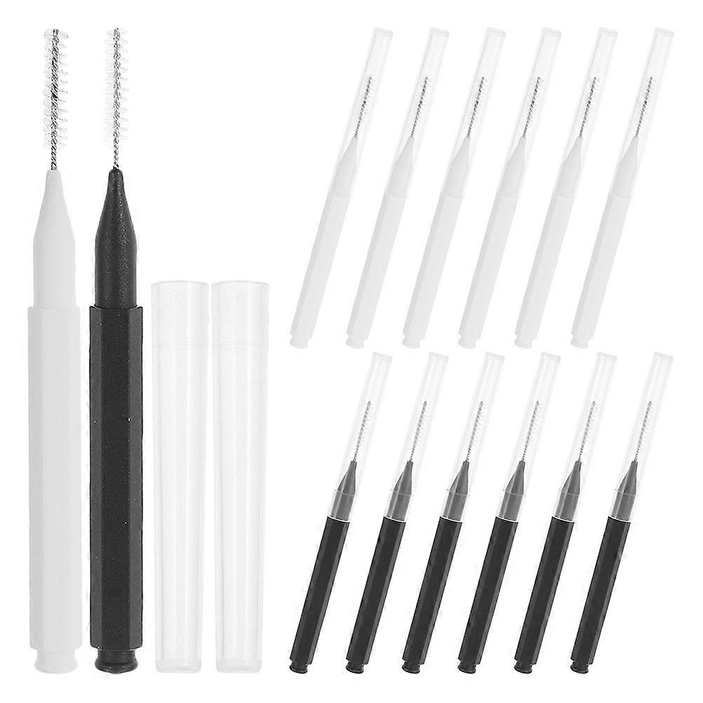 Eye Brow Brush For Women Portable Eyelash And Brow Lamination Microbrushes Mini Applicators Black 60Pcs