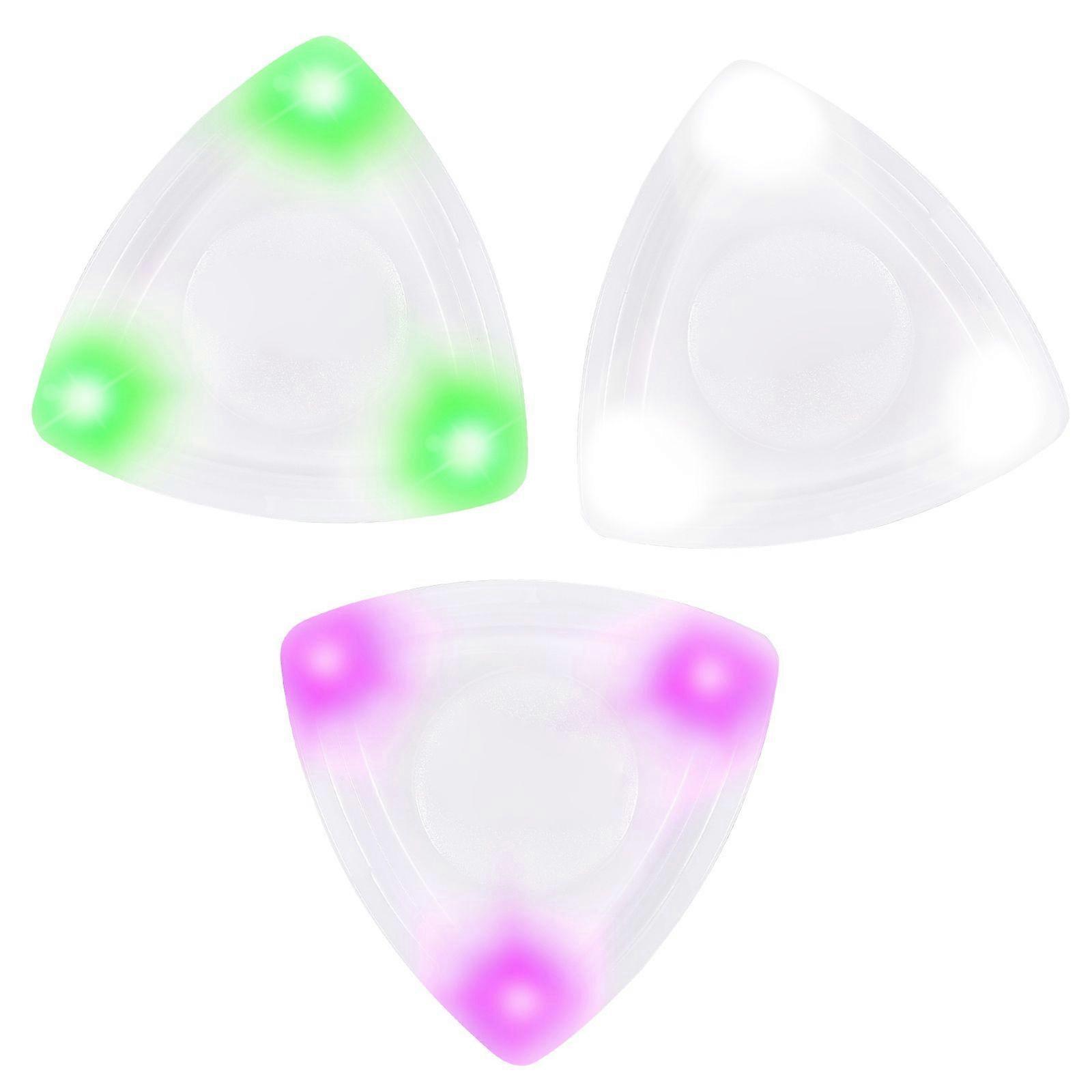 3 st LED-ljusande gitarrplektrum gitarrtillbehör akustisk folkgitarrplektrum