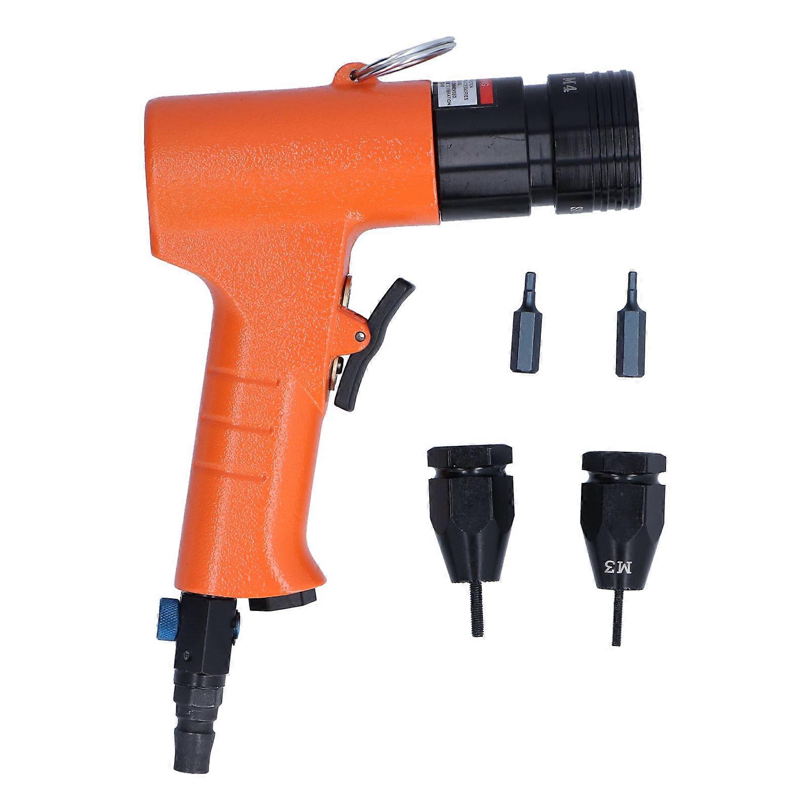 Pneumatic Rivet Nut Gun Pull Riveting Automatic Air Riveter Tool M3/M4 KV‑7801F JP Interface