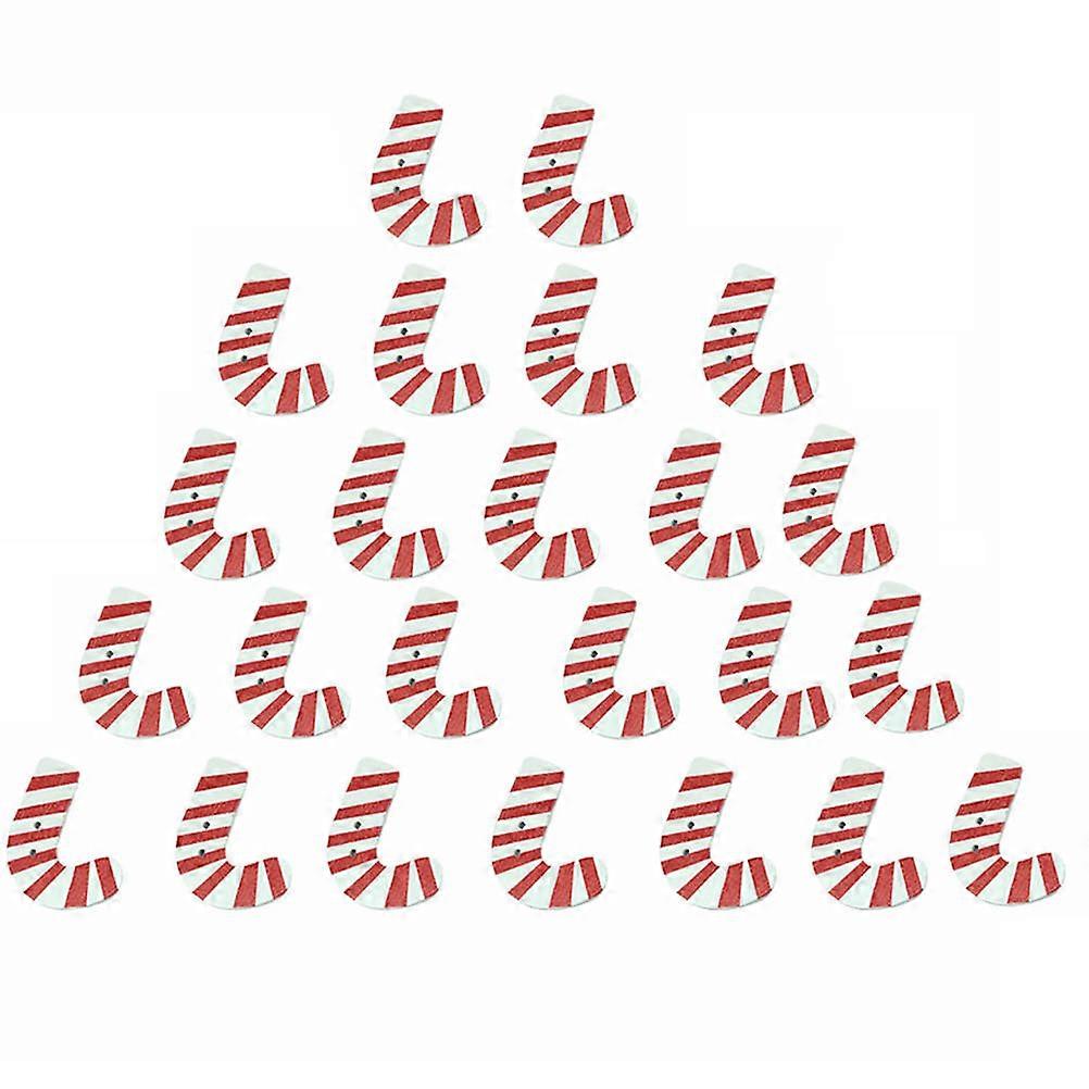 Holiday Buttons Walking Stick Shape Craft Enthusiasts Sewing Decorative Supplies 100Pcs