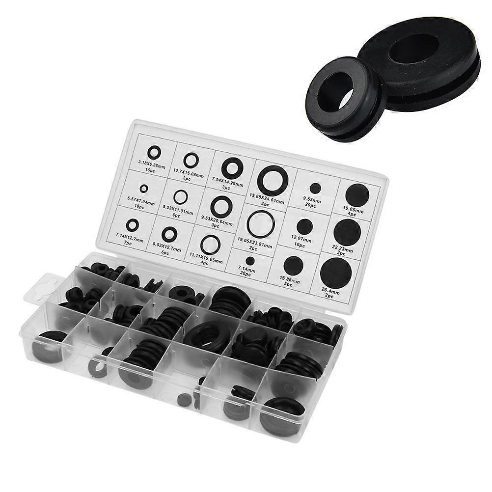 Rubber Sealing Gasket Assortment Set for Car with Heat and Wear Resistance Black Variety of Sizes