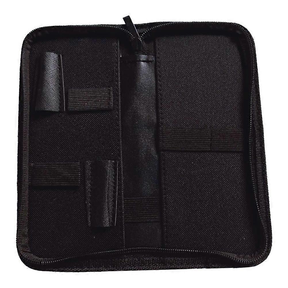 Hairdressing Scissor Pu Bags Tool Storage Organizer for Beauty Salon Tools Black Rectangular Shape Professional Design 20*10.5cm 1Pack