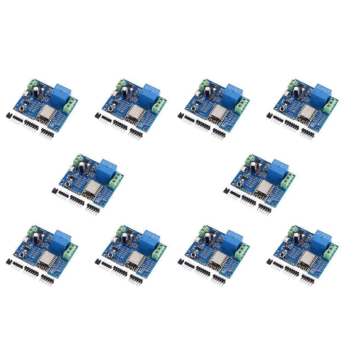 10X WIFI Relay Controller Module, DC 5V 8V-80V ESP8266 Wireless Controller Module ESP-12F for IOT Sm