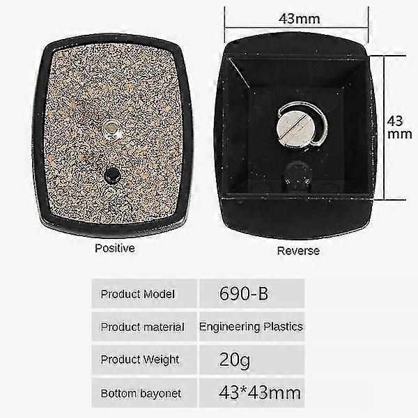 Tripod Quick Release Plate Screw Adapter Mounting Head For Digital Slr Camera 43/44（690B）