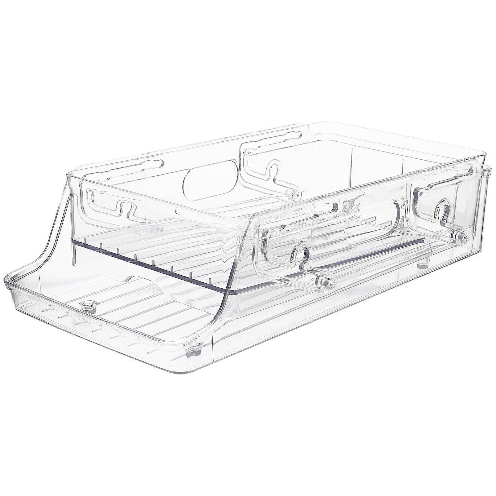 Household Fridge Organizer Double Layer Beverage Holder Inclined Slope Home Use Storage 1Pcs