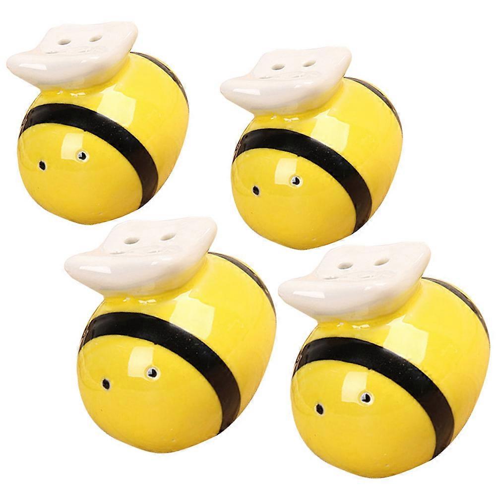 Bee Shape Set Seasoning Storage Kitchen Use 5x4x3.5cm 4Pcs