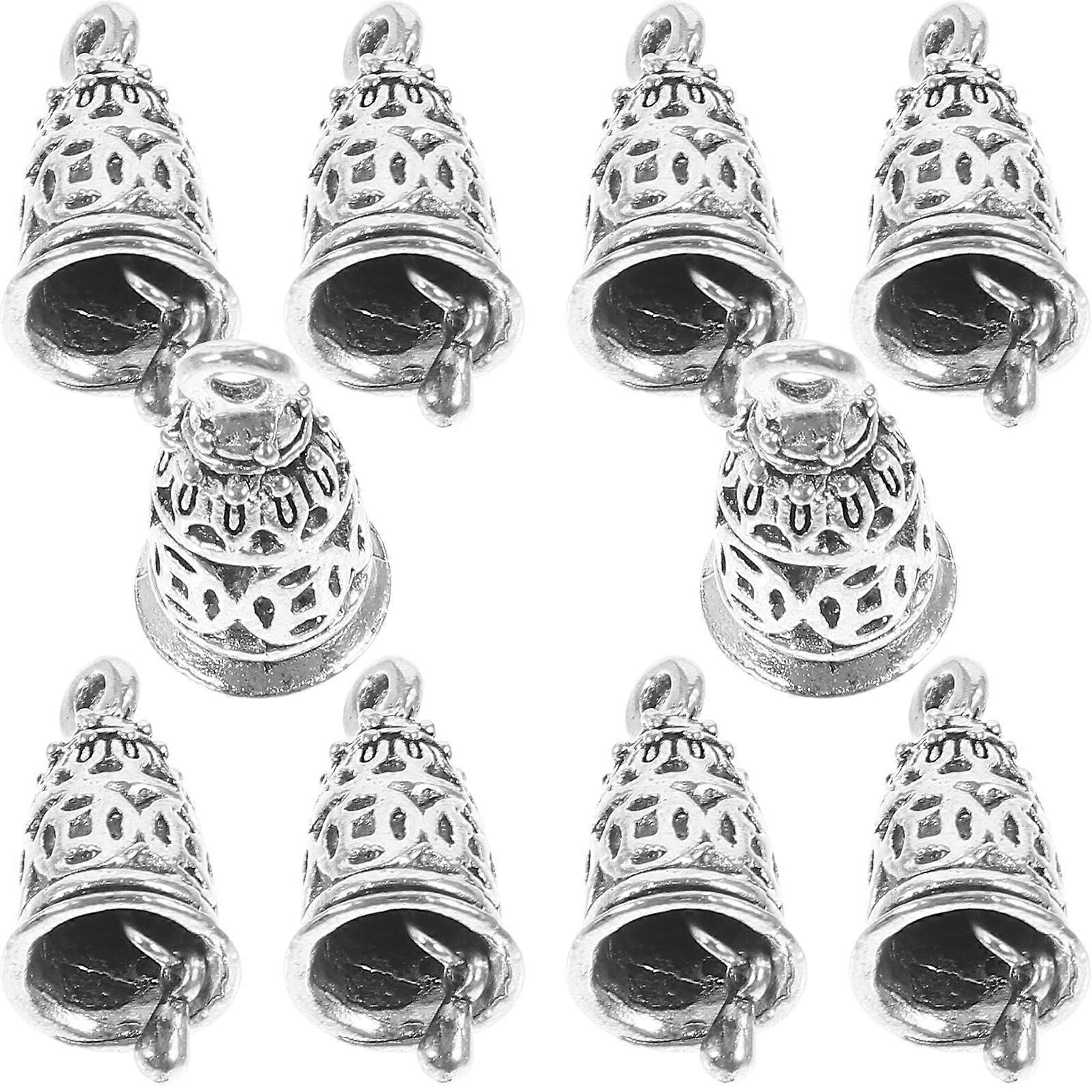 10Pcs Bell Shaped Cute Charms Jewelry Pendants for DIY Earrings Accessories