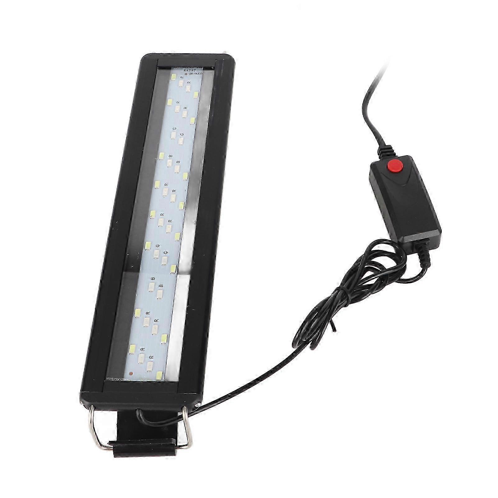 2025 LED Aquarium Light Color Changing 3 Levels Adjustable 4 Rows Fish Tank Light with Extendable Brackets Black US Plug 110V
