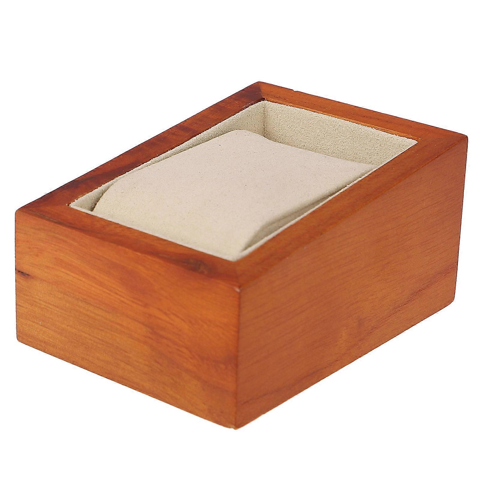 מינימליסטי שעון עץ אחסון קופסא תכשיטים מיכל תצוגה 9.5X7X4.5 ס"מ אידיאלי לשימוש ביתי 1 יחידות