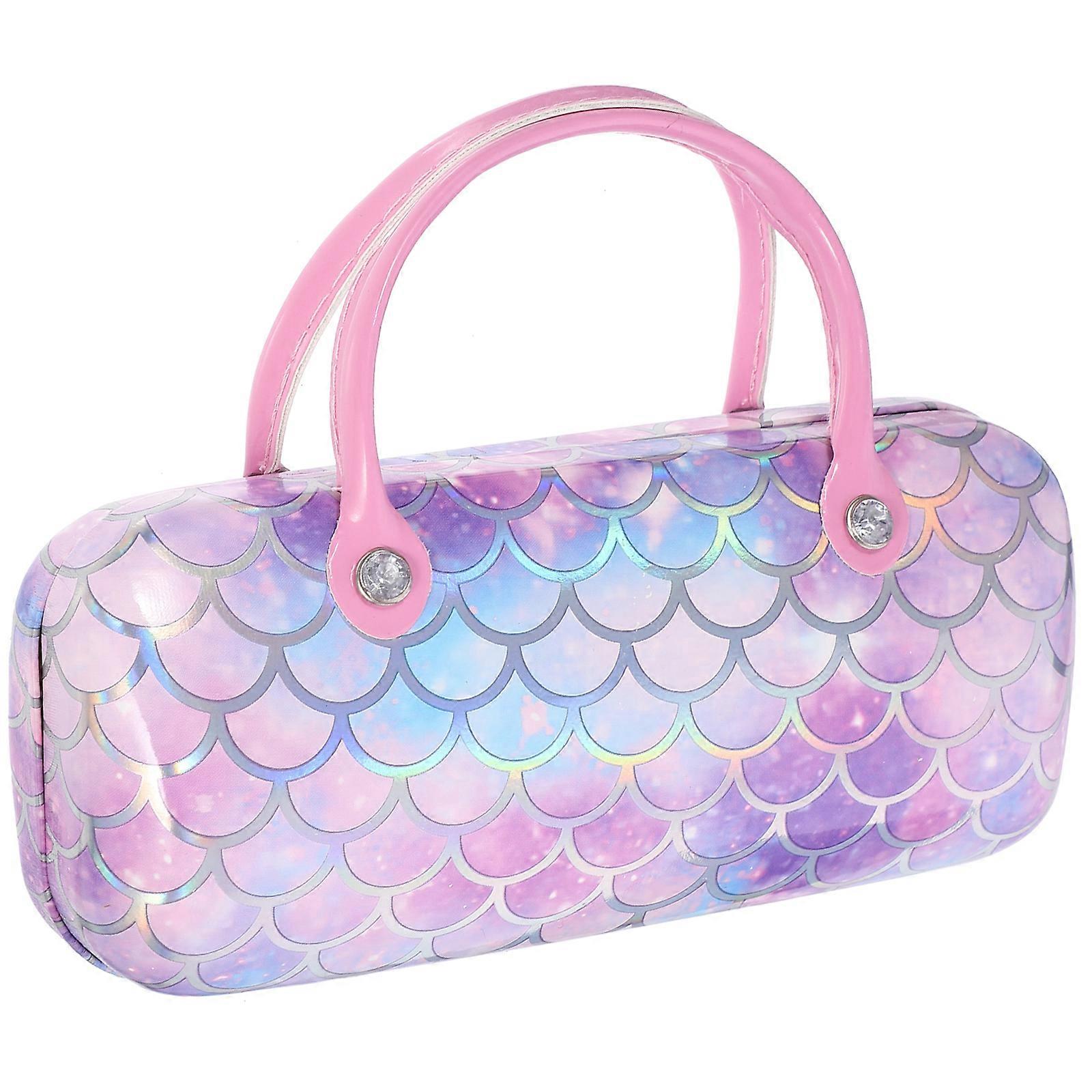 Eyeglass Case With Handle Protective For Kids Everyday Use Multi Color Rectangular Shape 1Pack