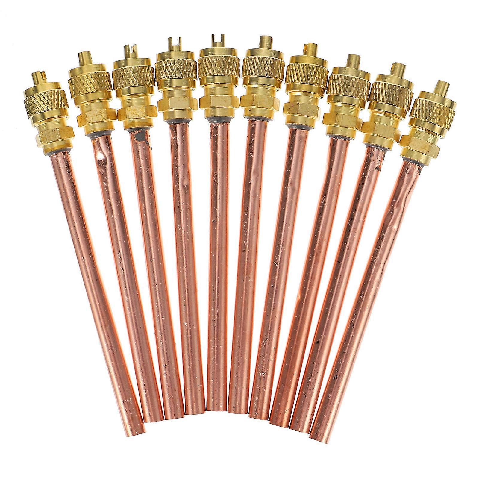 10pcs Refrigeration Access Valve Kit for Air Conditioners – Brass Construction, Easy Installation, Compatible with Multiple Refrigerants, Essential