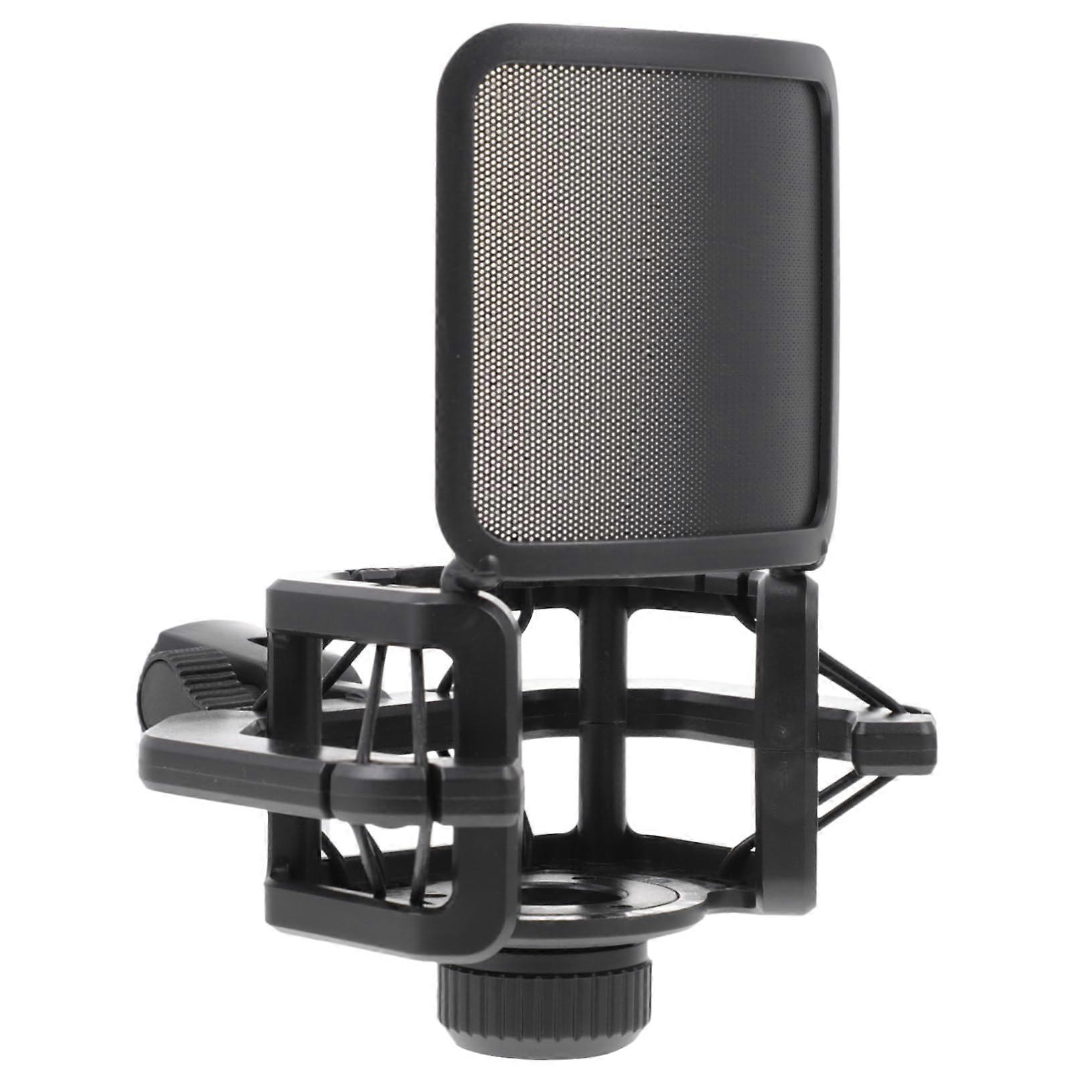 1 Piece AntiMicrophone Stand Shock Mount Microphone Clip with Shock Absorber Black ABS