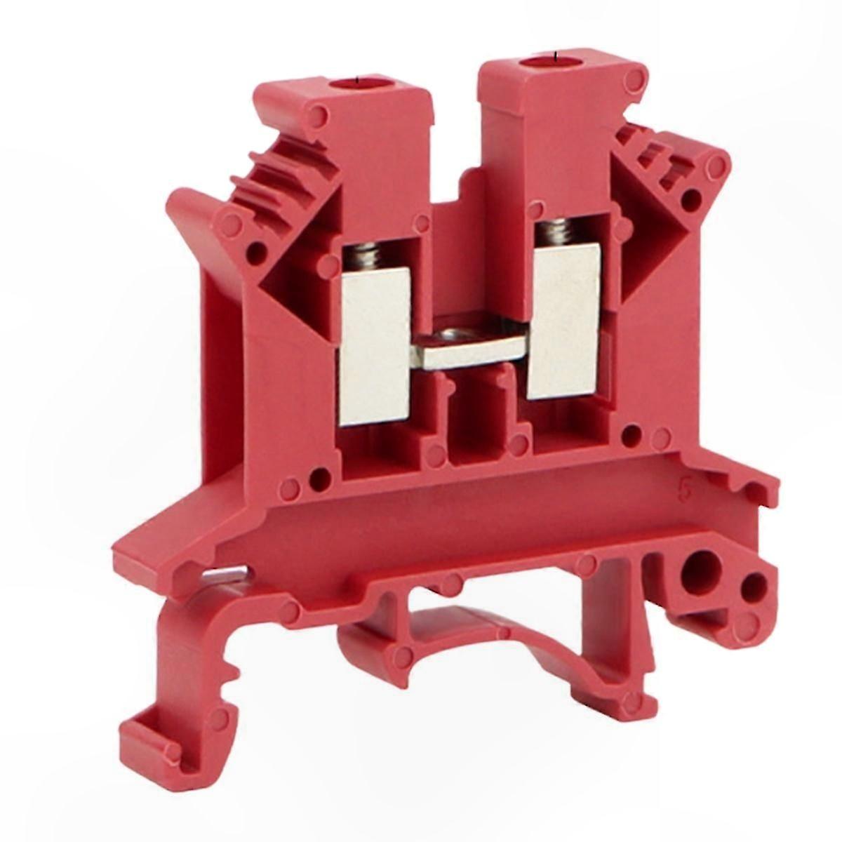 100 Pack Square Terminal Block Clip Connector for DIN Rail Mounting