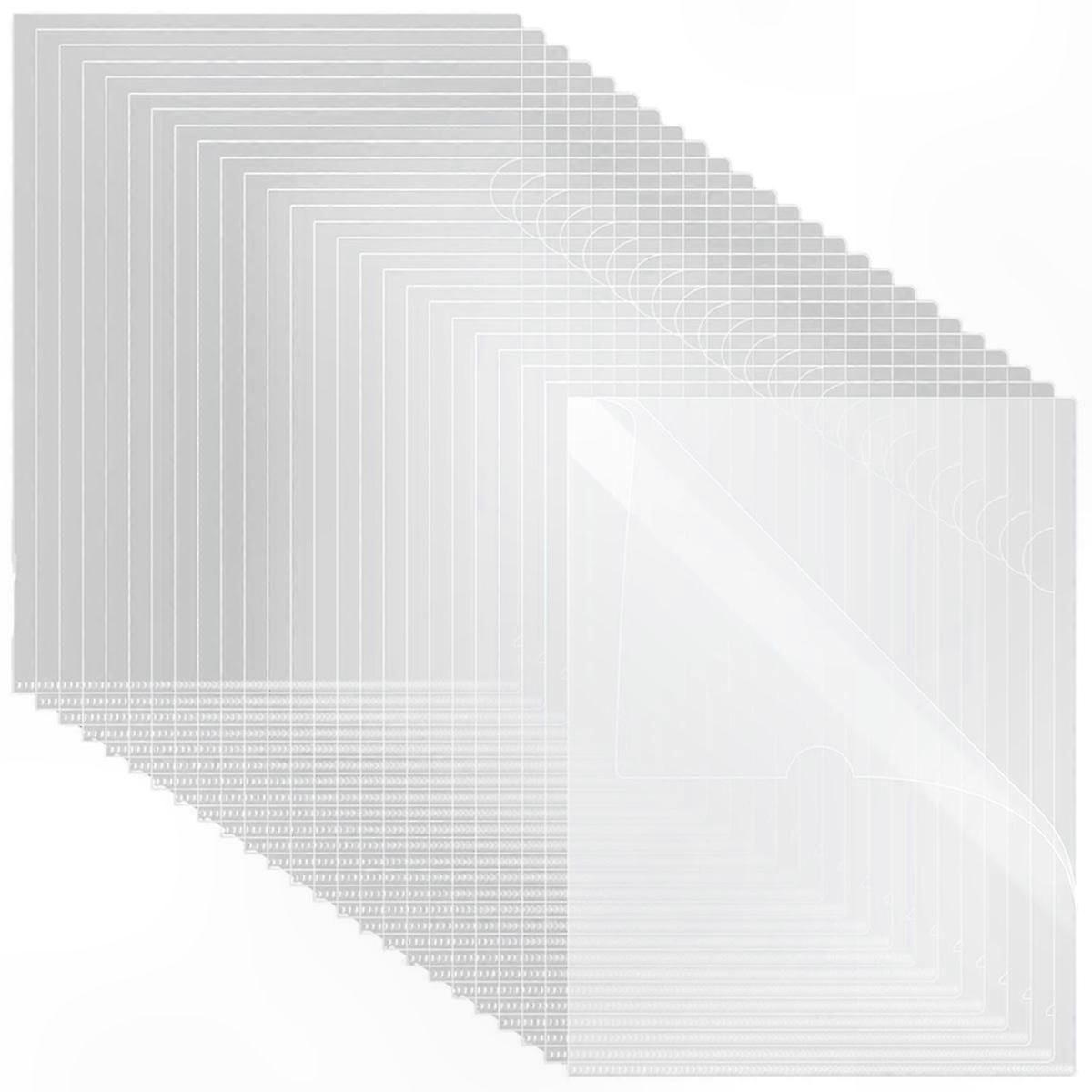 60 Pack Transparent Document Holders for A4 and Letter Size Sheets