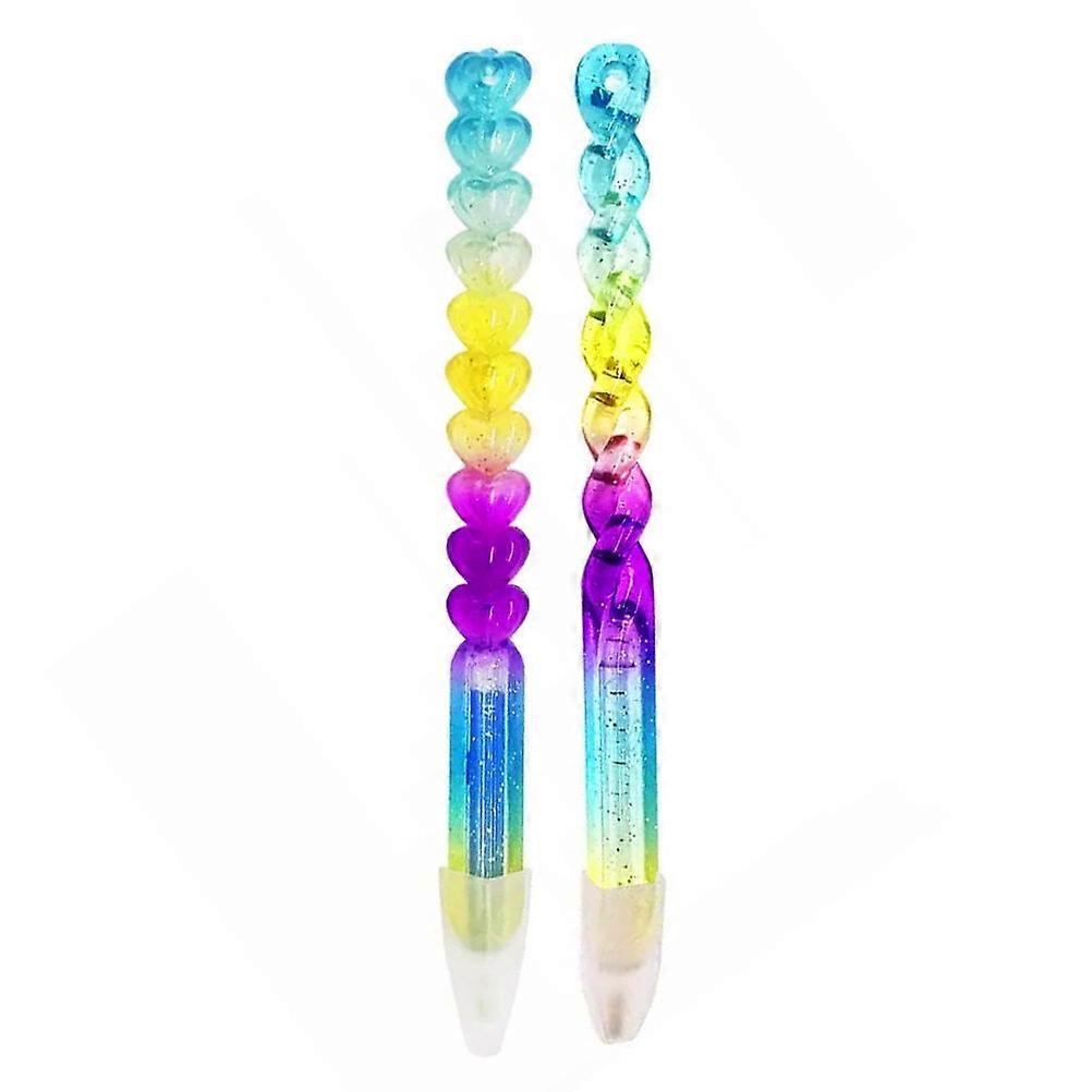 Beads Painting Tool 2Pcs Rhinestone Pen For Women In Assorted Color Featuring Twist Shape Design