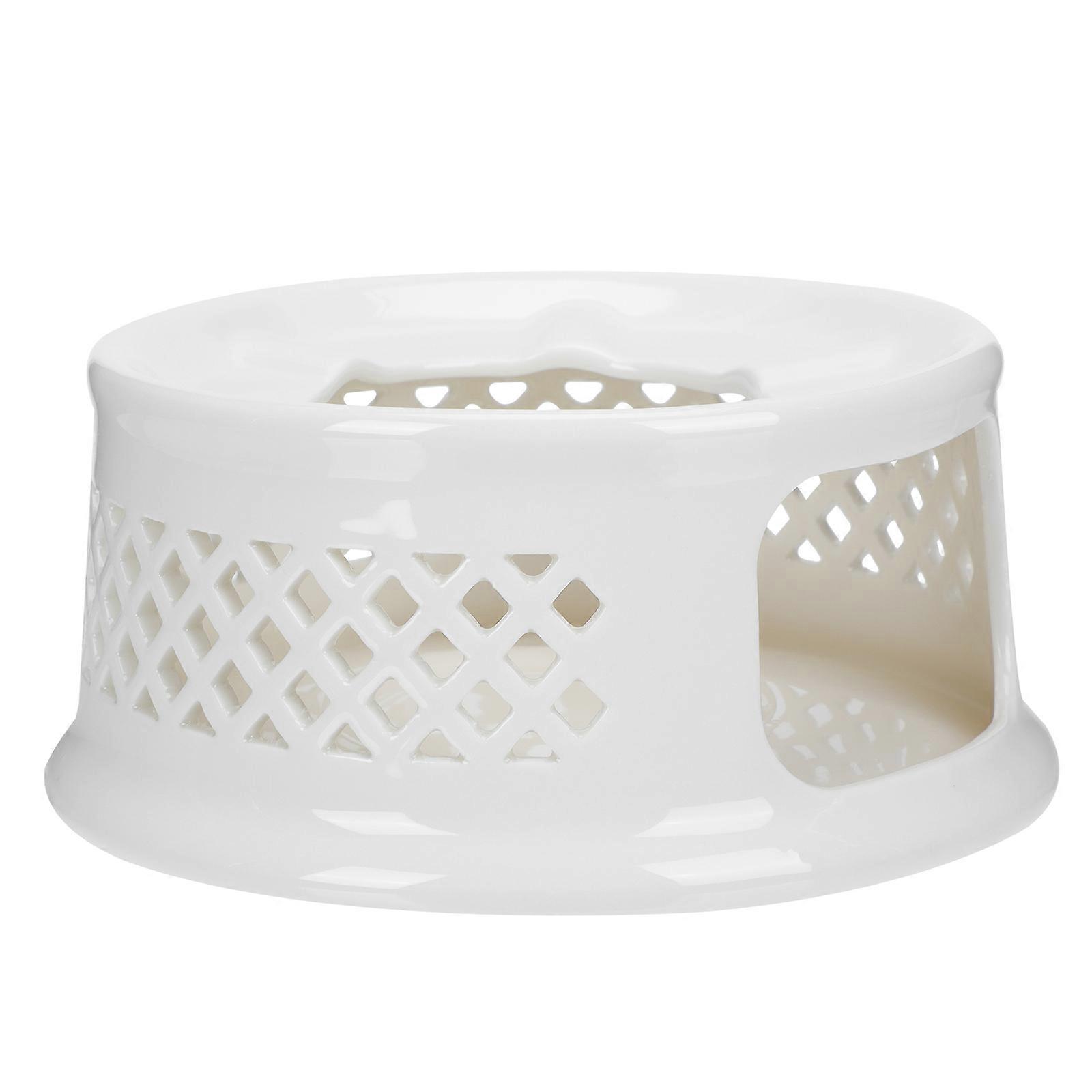 Tea Light Warmer Hollow-Out Ceramic Design Ideal For Tea Time With Convenient Heating Function 1 Pc