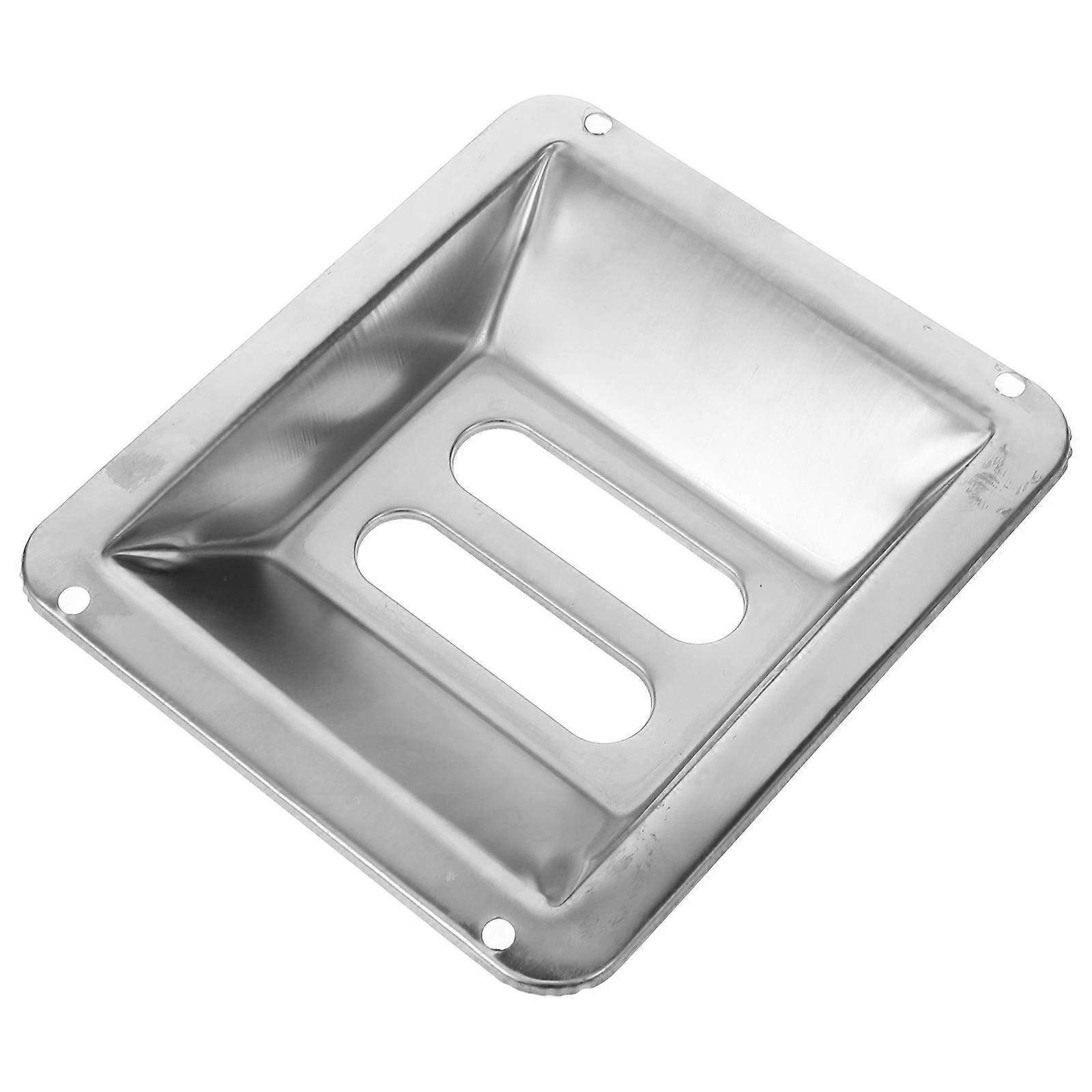 Stylish Square Outdoor Ashtray with Double Slots for Easy Waste Sorting in Silver Stainless Steel