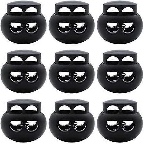 30 Pieces Plastic Spring Locks Spring Cord Locks Two Hole Cord Ends