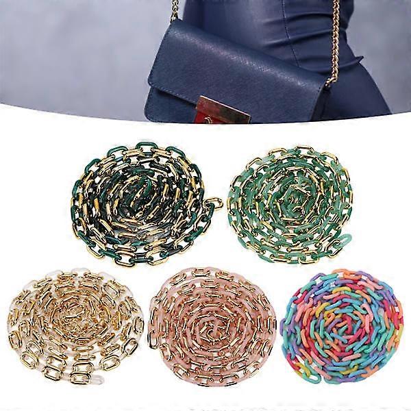 5 pcs acrylic links chains sturdy durable acrylic mixed colors vibrant colors commonly used plastic edge chain for wallet bag