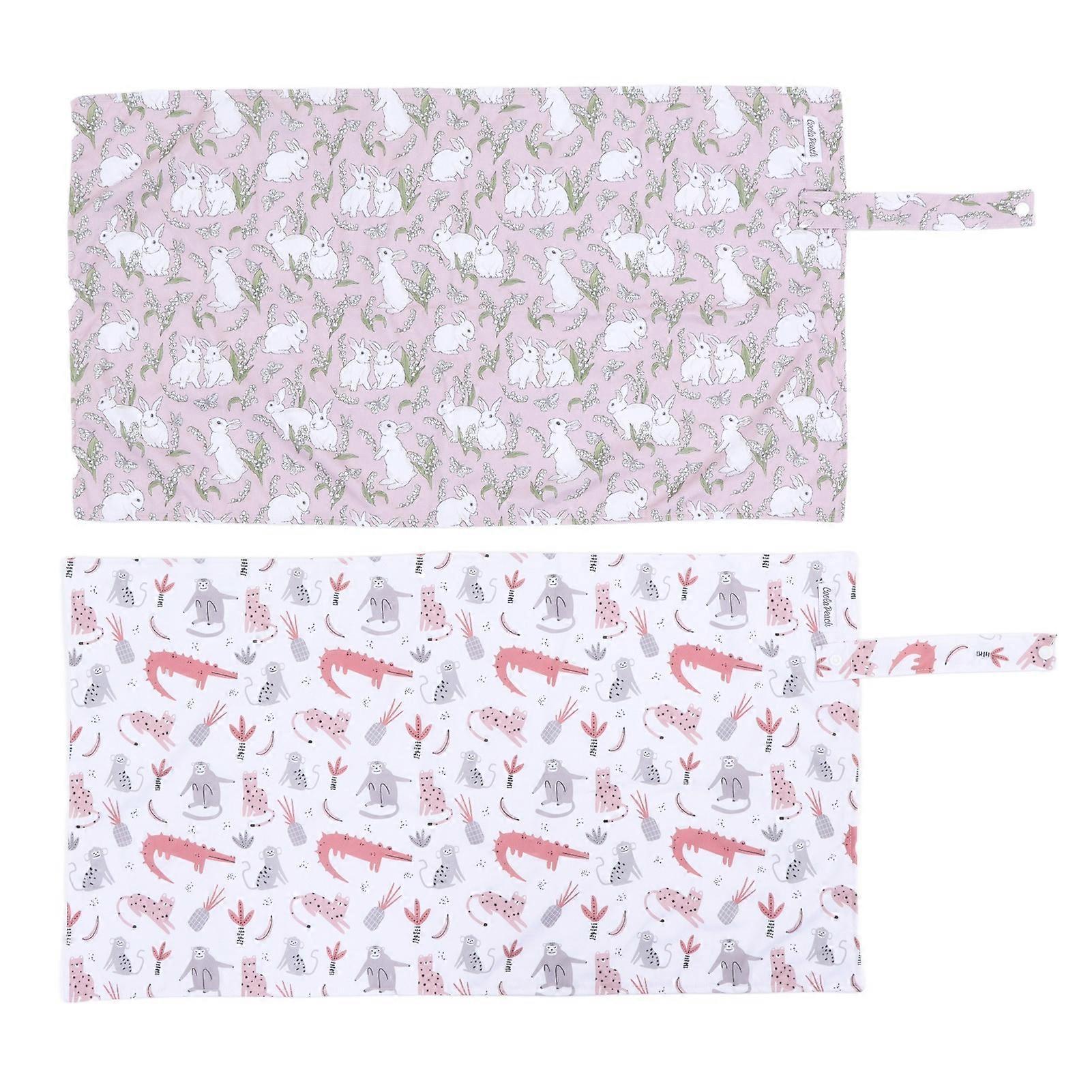 2pcs Baby Changing Pad Waterproof Printing Slip Resistance Infant Change Diaper Pad for Babies Infants