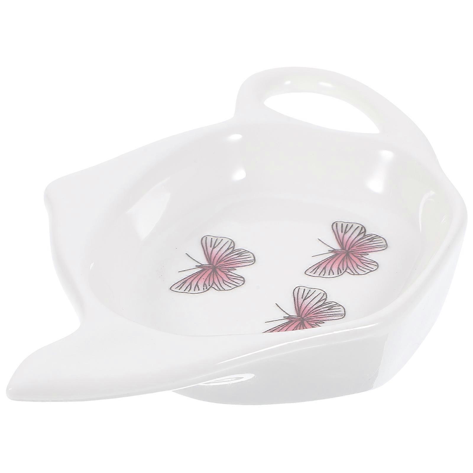 Teabag Dish Ceramic Teapot Shape Tea Bag Organization Reusable 1Set