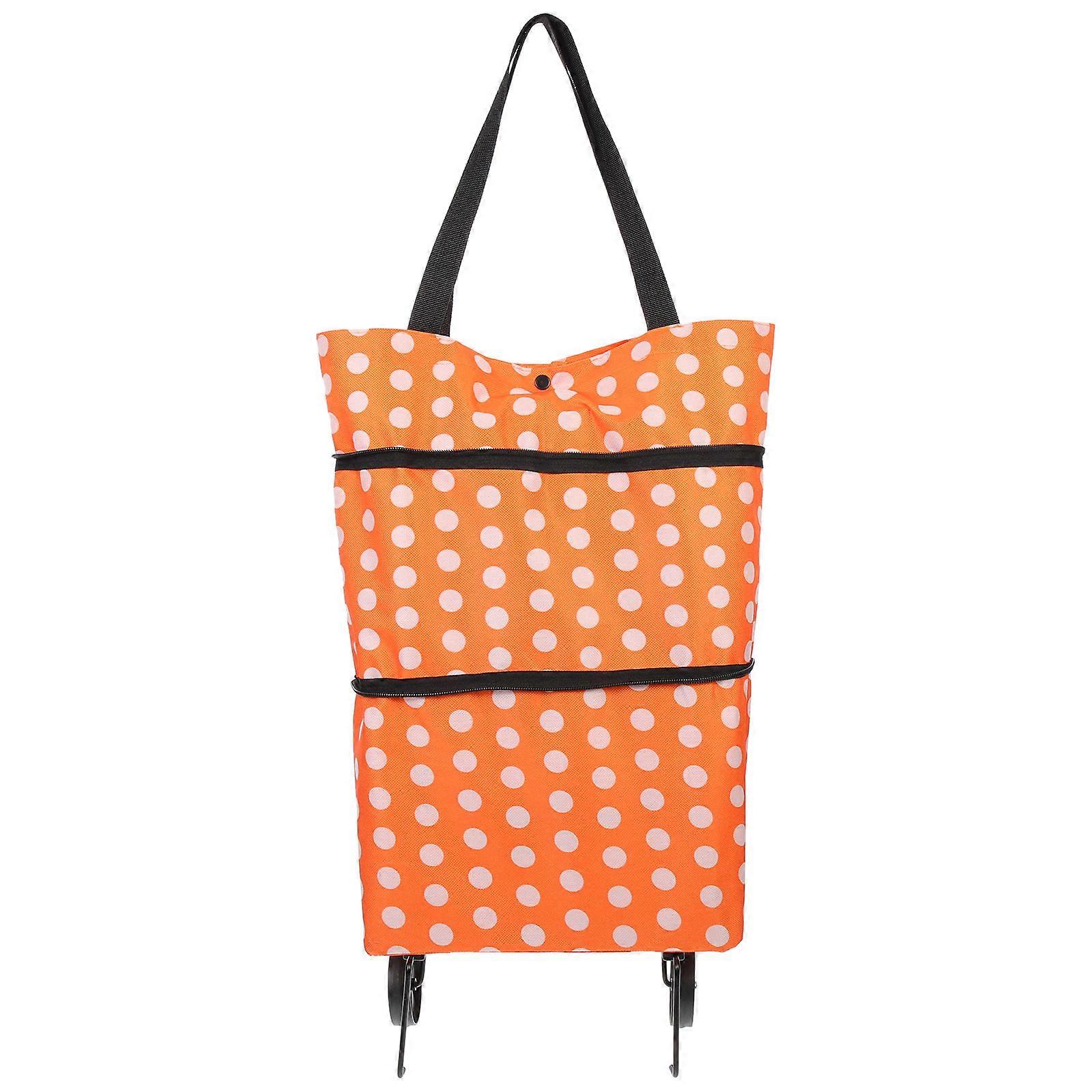 Foldable Grocery Bag Supermarket Wheel Bag Multipurpose Reusable Shopping Tote